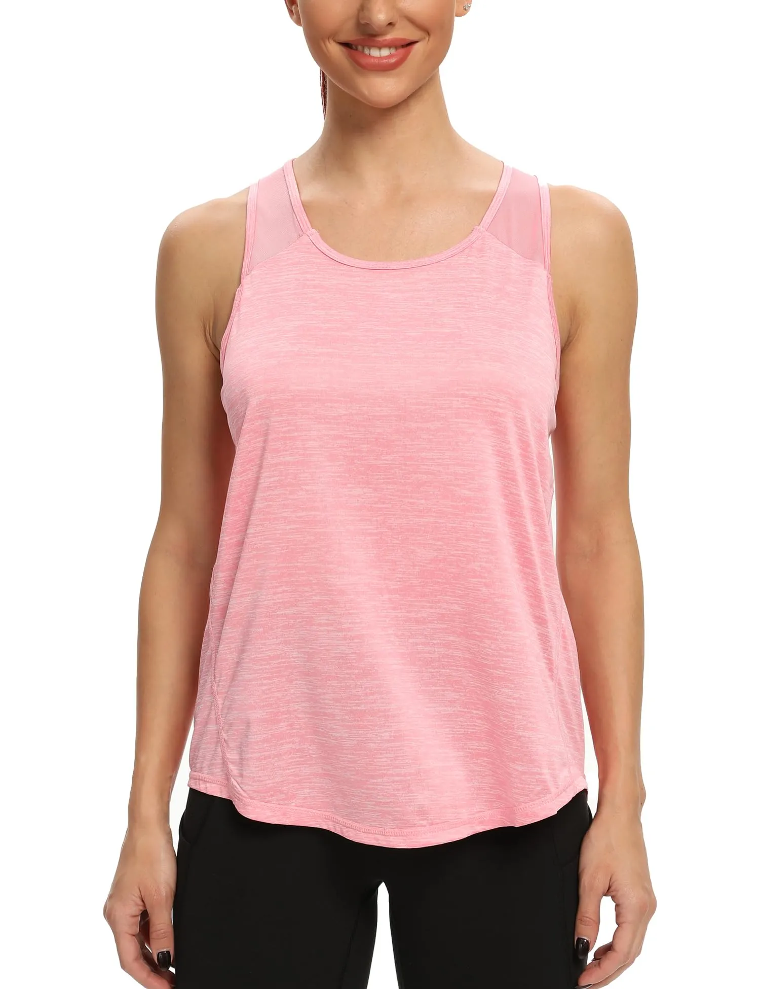 Dawnrole Canotta Palestra Donna Fitness Top Sportivo in Rete Senza Maniche - immagine 2