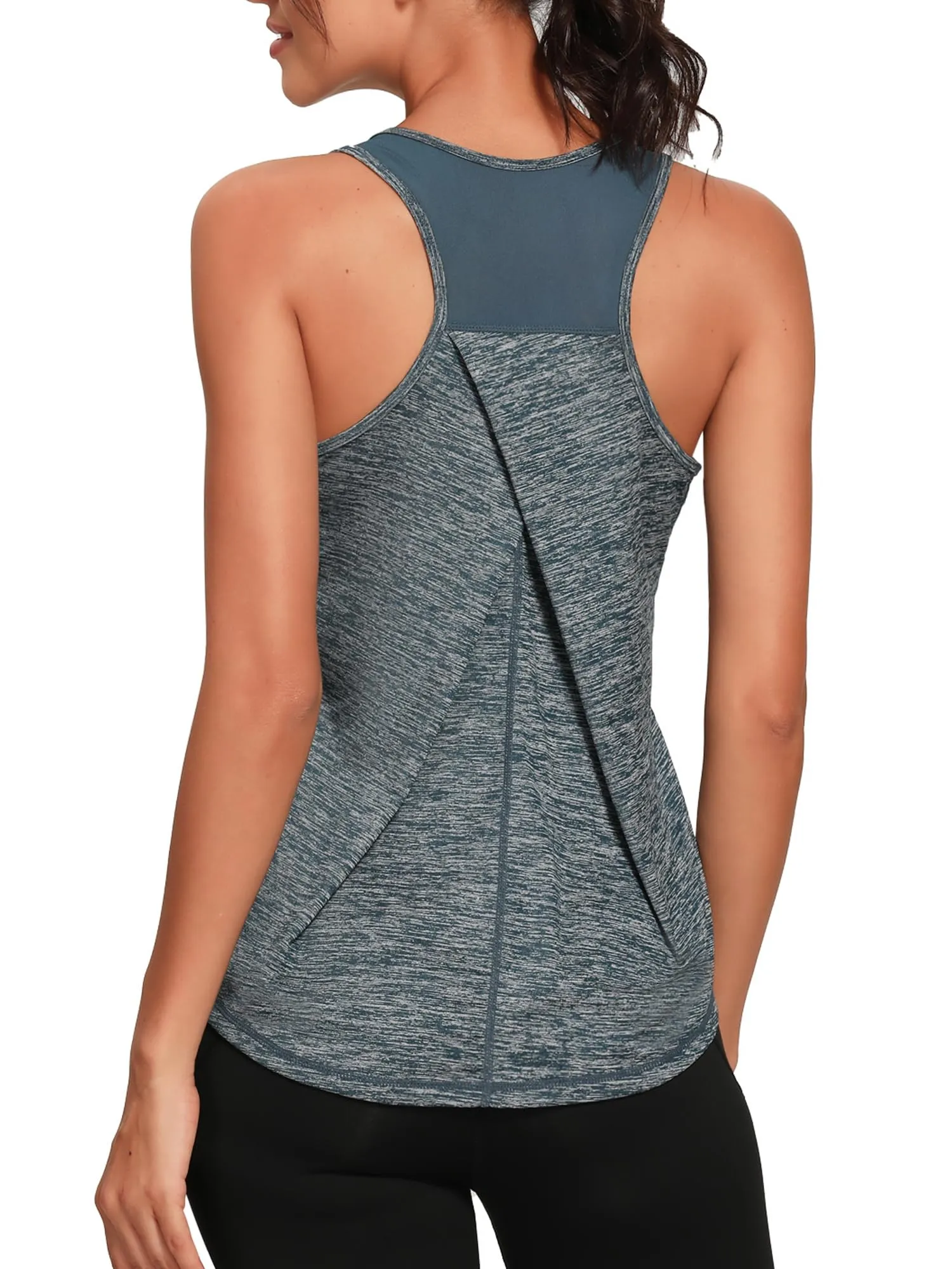 Dawnrole Canotta Palestra Donna Fitness Top Sportivo in Rete Senza Maniche - immagine 1