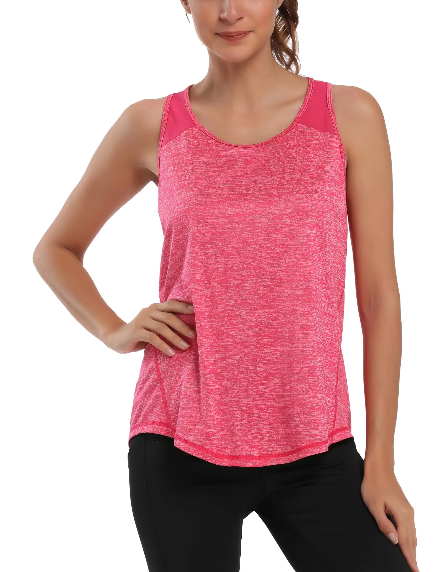 Dawnrole Canotta Palestra Donna Fitness Top Sportivo in Rete Senza Maniche - immagine 2