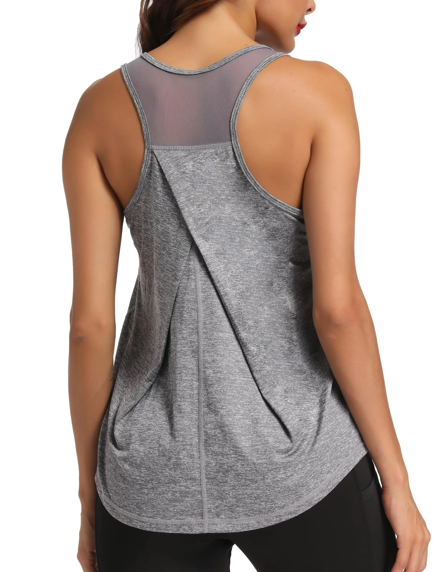 Dawnrole Canotta Palestra Donna Fitness Top Sportivo in Rete Senza Maniche - immagine 4