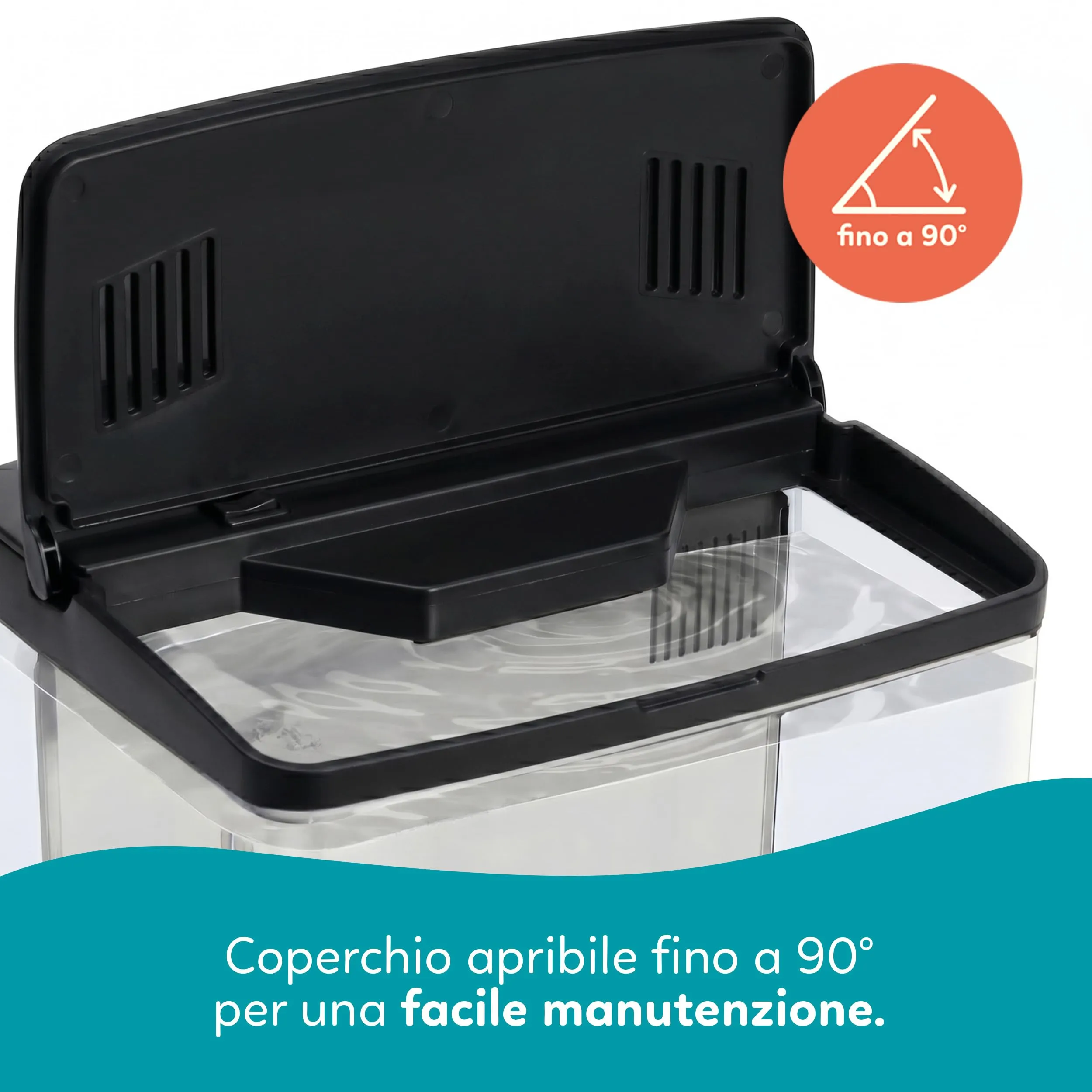 AQPET NEYA Mini Acquario in Acrilico 5L con Filtro, Pompa, LED 5 Modalità e Porte USB (Nero) - immagine 6