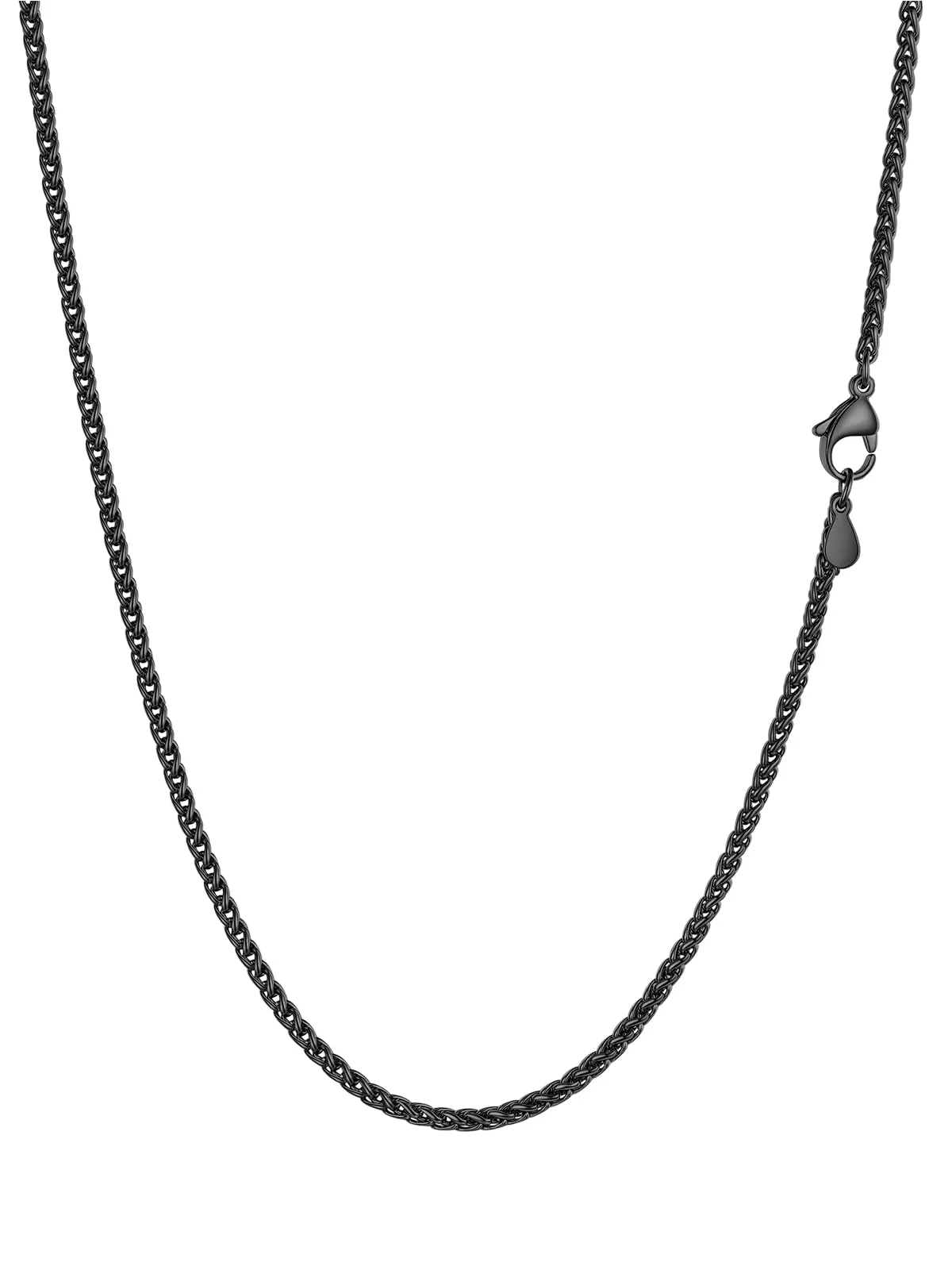 PROSTEEL Collana a Maglia Spiga in Acciaio Inox 316L, 2mm x 46cm - immagine 1