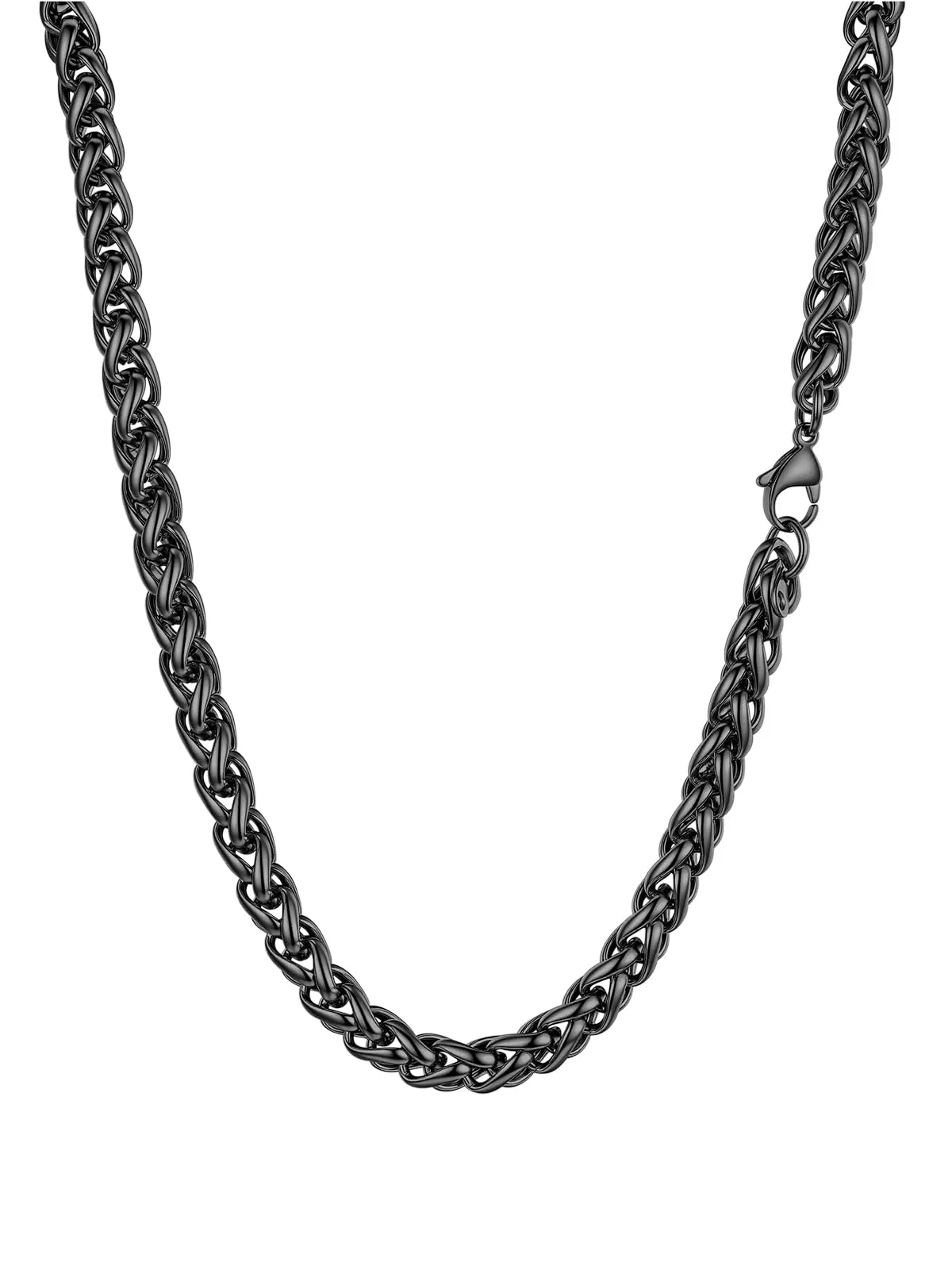 PROSTEEL Collana a Maglia Spiga in Acciaio Inox Chirurgico 316L, 9mm x 61cm - immagine 1