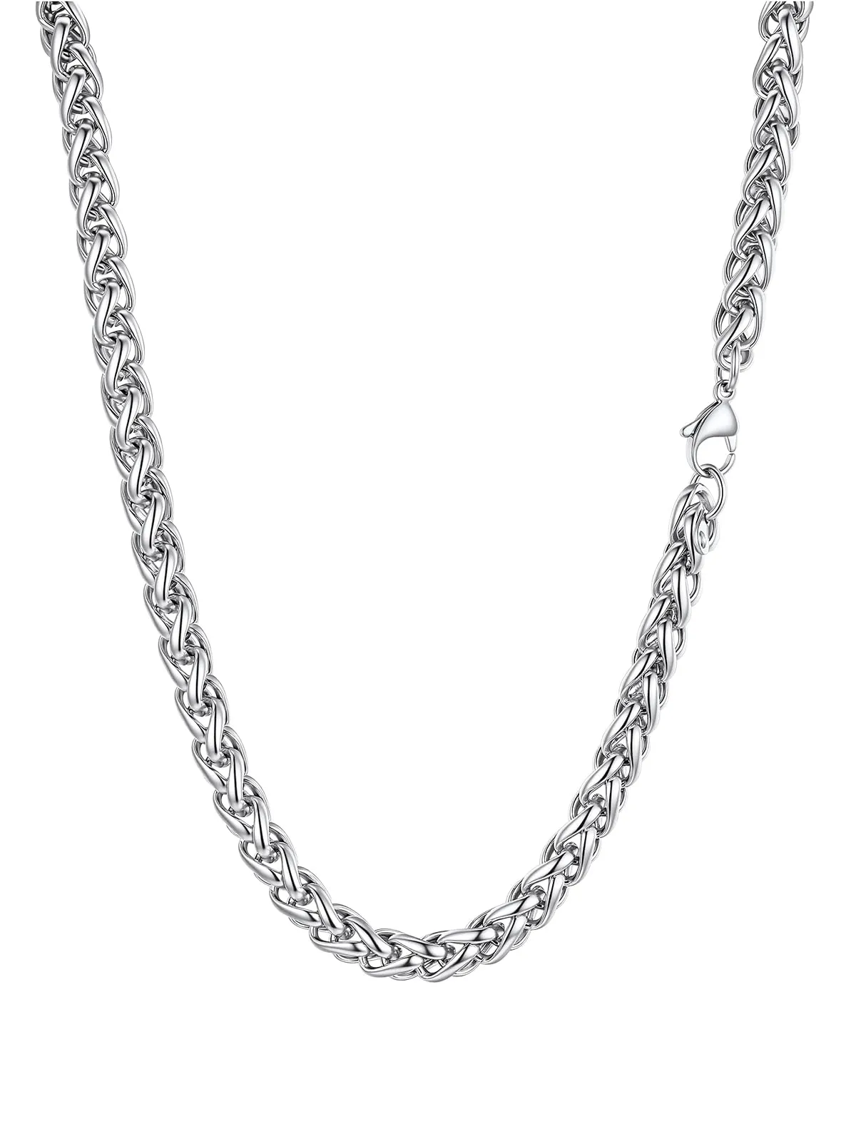 PROSTEEL Collana a Maglia Spiga in Acciaio Inox Chirurgico 316L, 9mm x 51cm - immagine 1