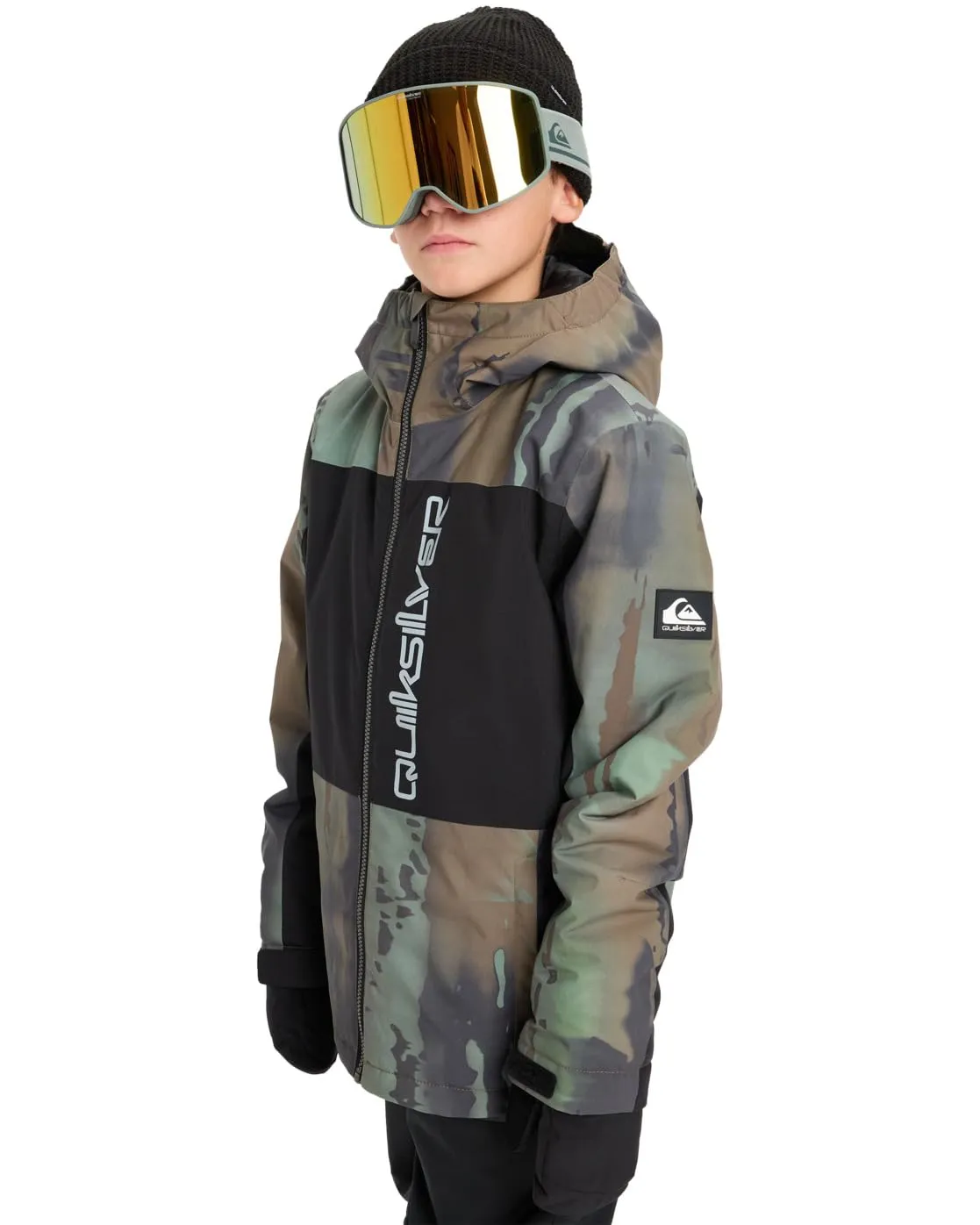Quiksilver Side Hit Block Jacket - Boy's - Bloomfade Dark Ivy - immagine 5