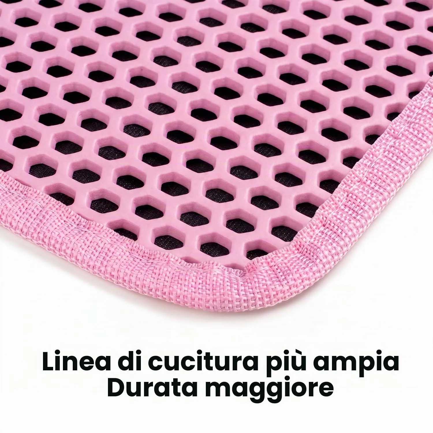 Conlun Tappetino Lettiera Gatto Nido d'Ape, 58x42 cm, Rosa - immagine 3