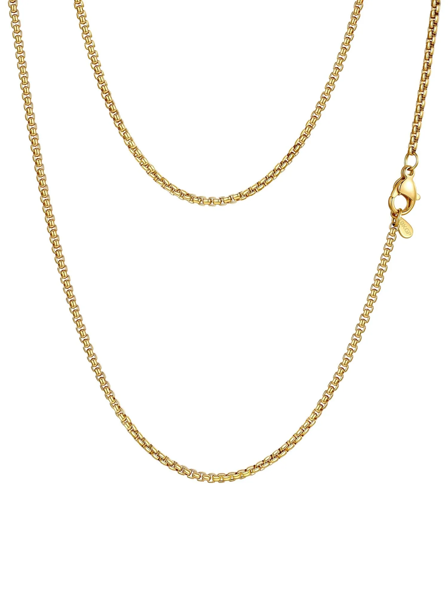 PROSTEEL Collana a Maglia Veneziana in Acciaio Inox Chirurgico, 2mm, 46cm - immagine 1