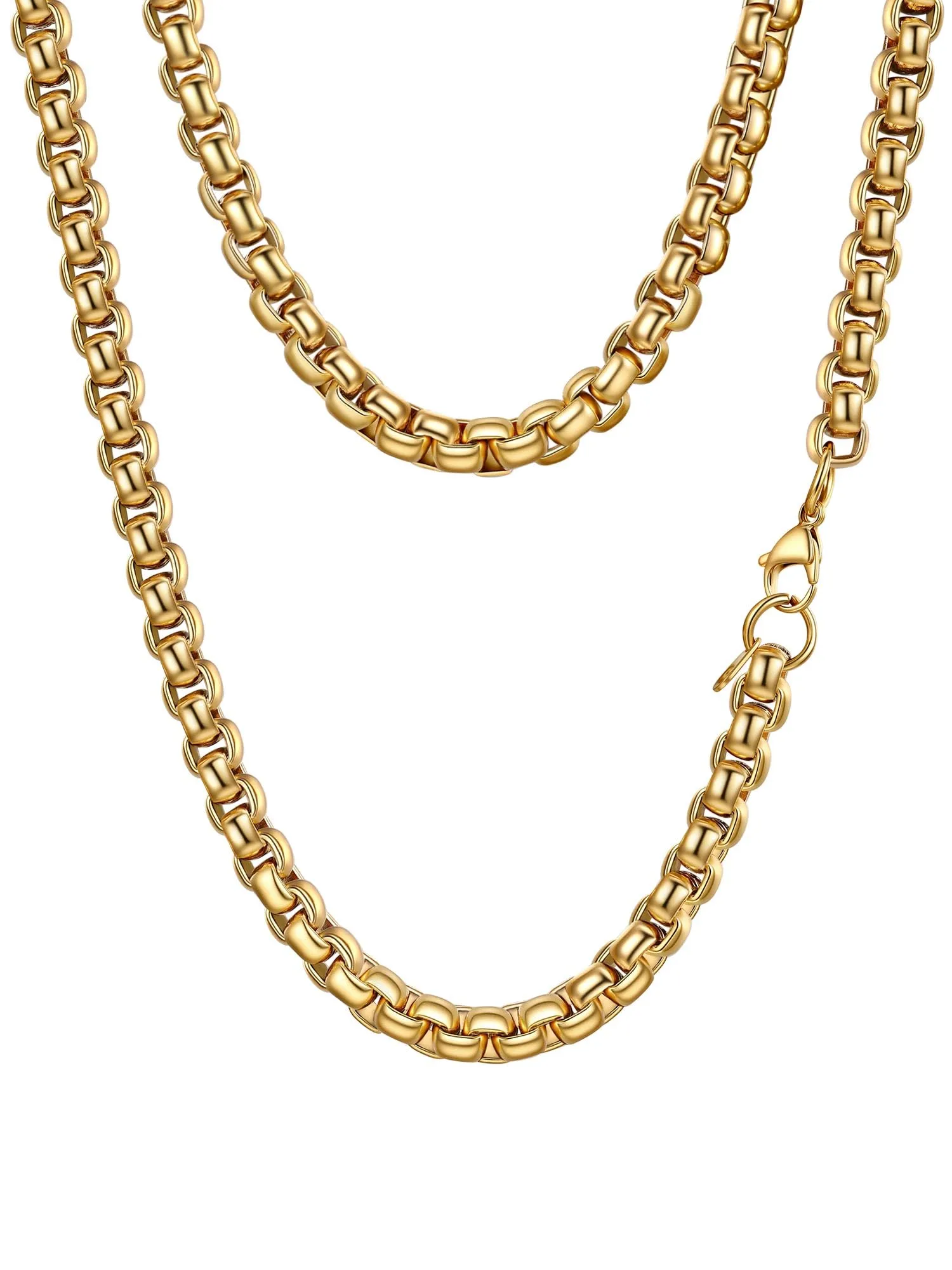 PROSTEEL Collana a Maglia Veneziana in Acciaio Inox Chirurgico, 8mm, 46cm - immagine 1