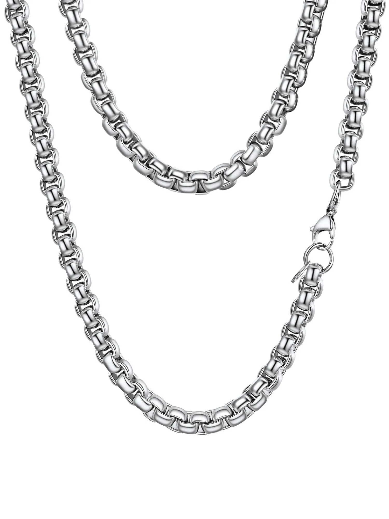 PROSTEEL Collana a Maglia Veneziana in Acciaio Inox Chirurgico, 8mm, 51cm - immagine 1