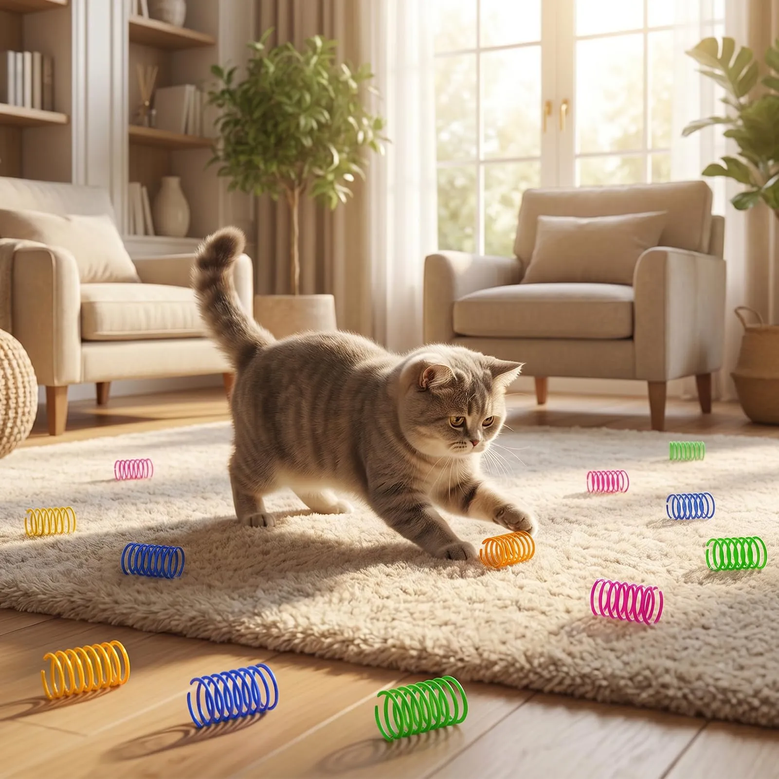 TaimeiMao Giocattolo Molle per Gatti, 100 Pezzi, 4,5 x 2,5 cm - immagine 5