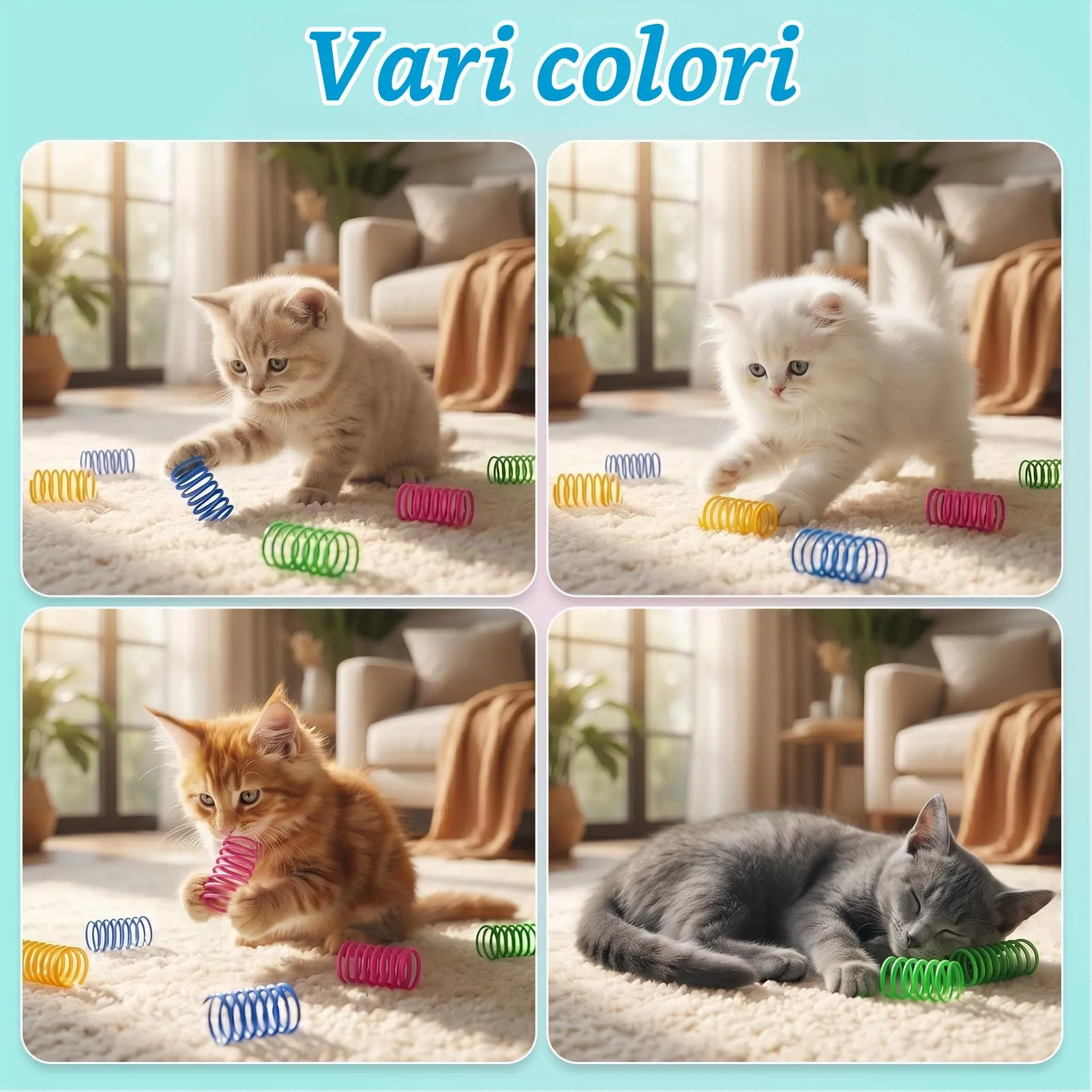 TaimeiMao Giocattolo Molle per Gatti, 100 Pezzi, 4,5 x 2,5 cm - immagine 7