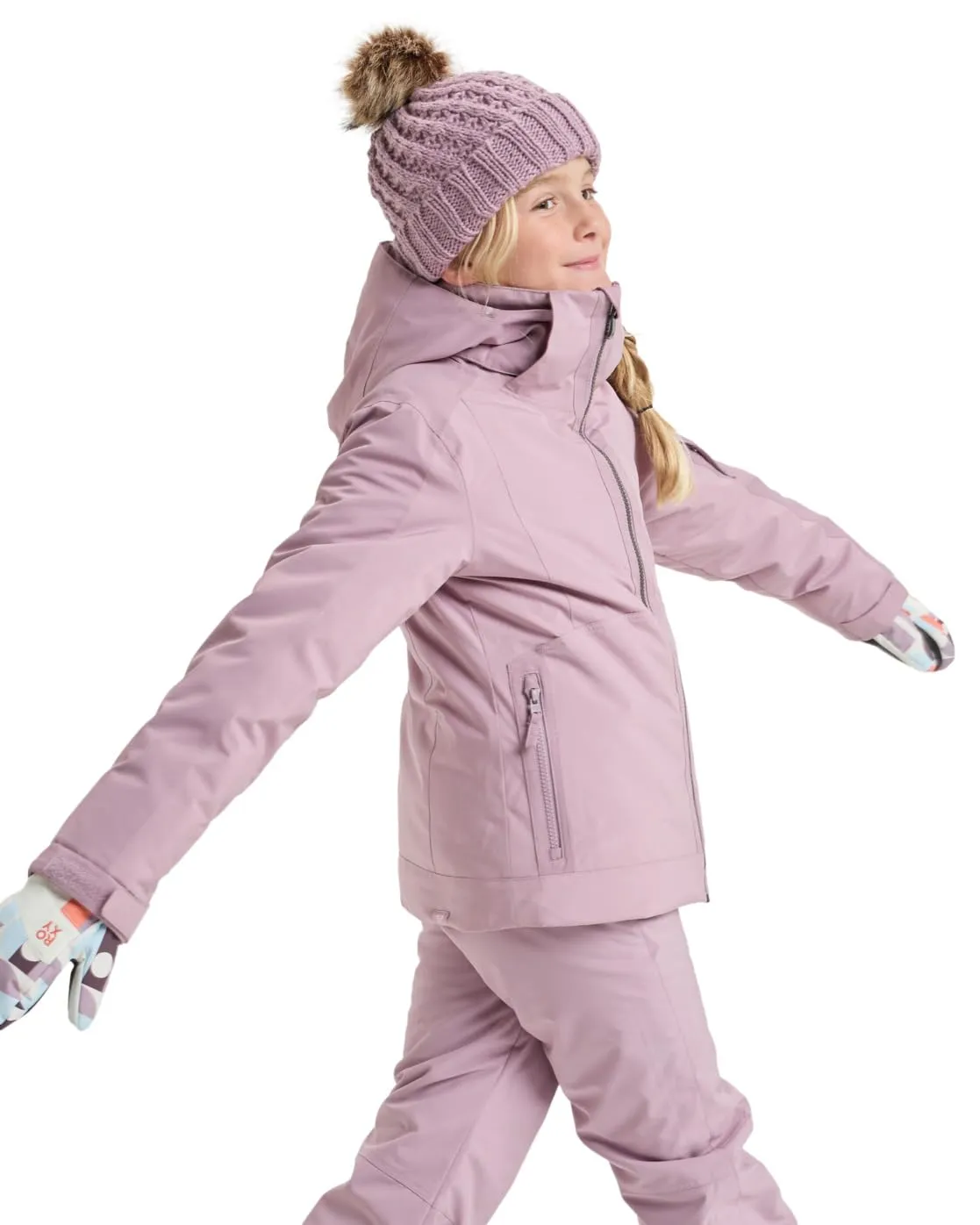 Roxy Meade Girl Snow Jacket - Rosa - 16 - immagine 3