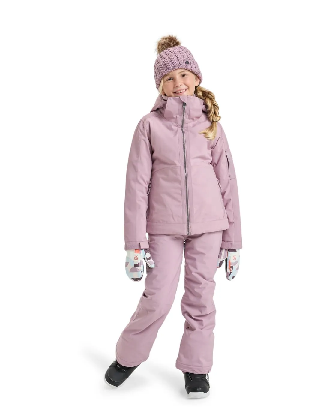 Roxy Meade Girl Snow Jacket Rosa 10 - immagine 4