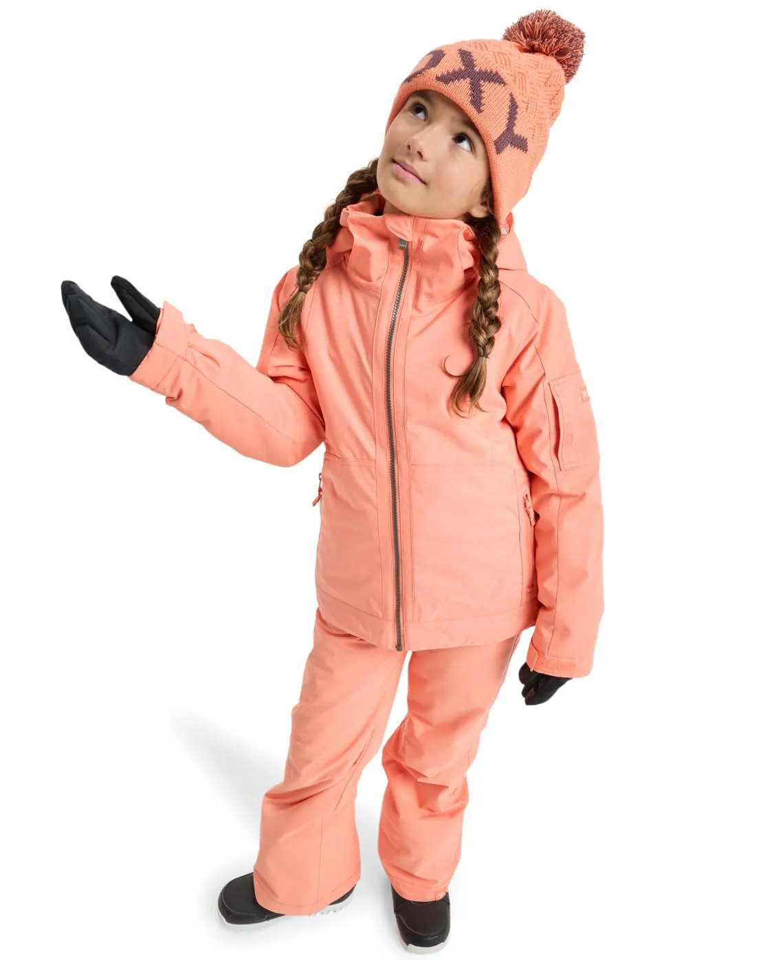Roxy Meade Girl Snow Jacket - Orange - 12 - immagine 3
