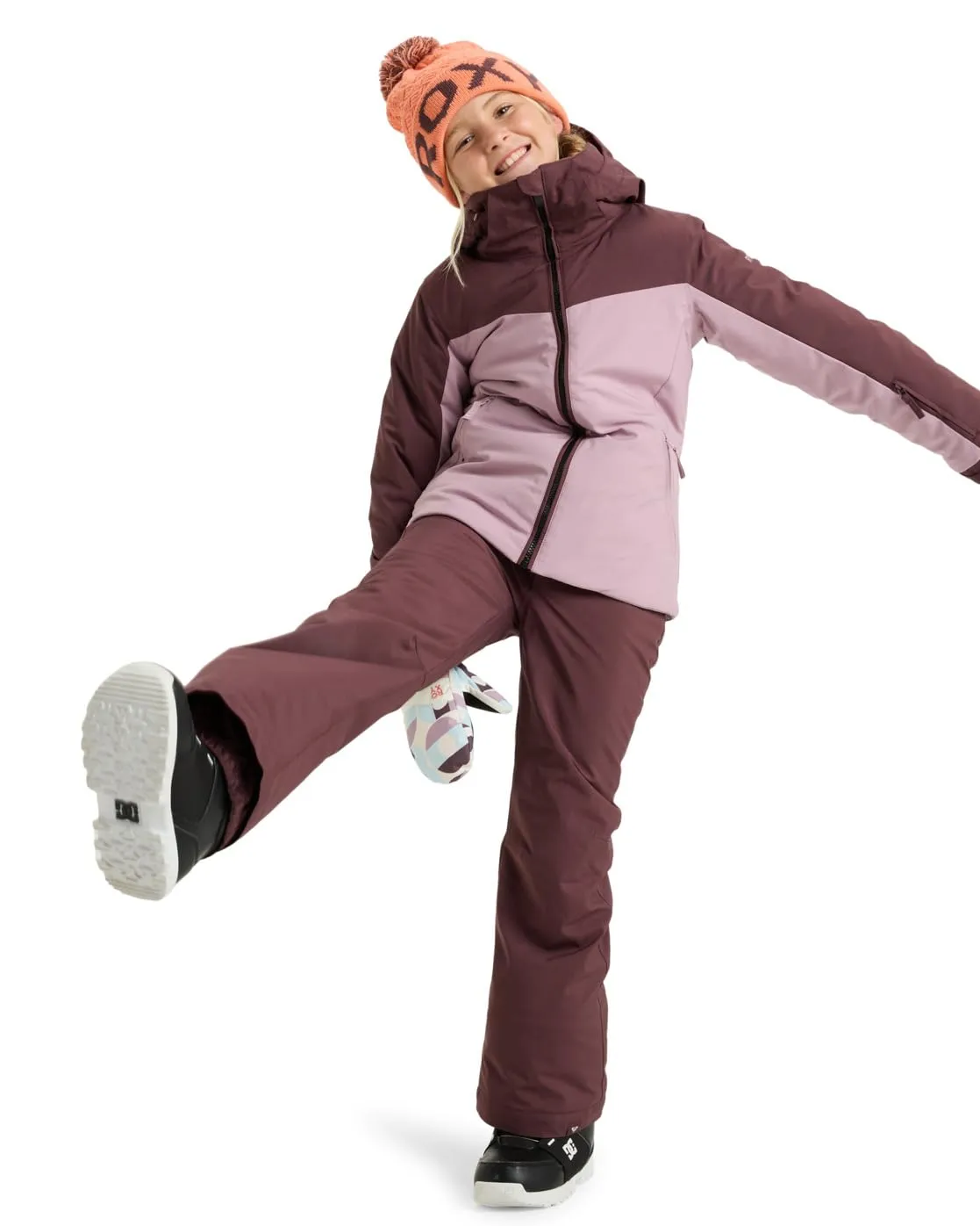 Roxy Free Jet Block Giacca da Neve Ragazza, Taglia 10, Rosa - immagine 5