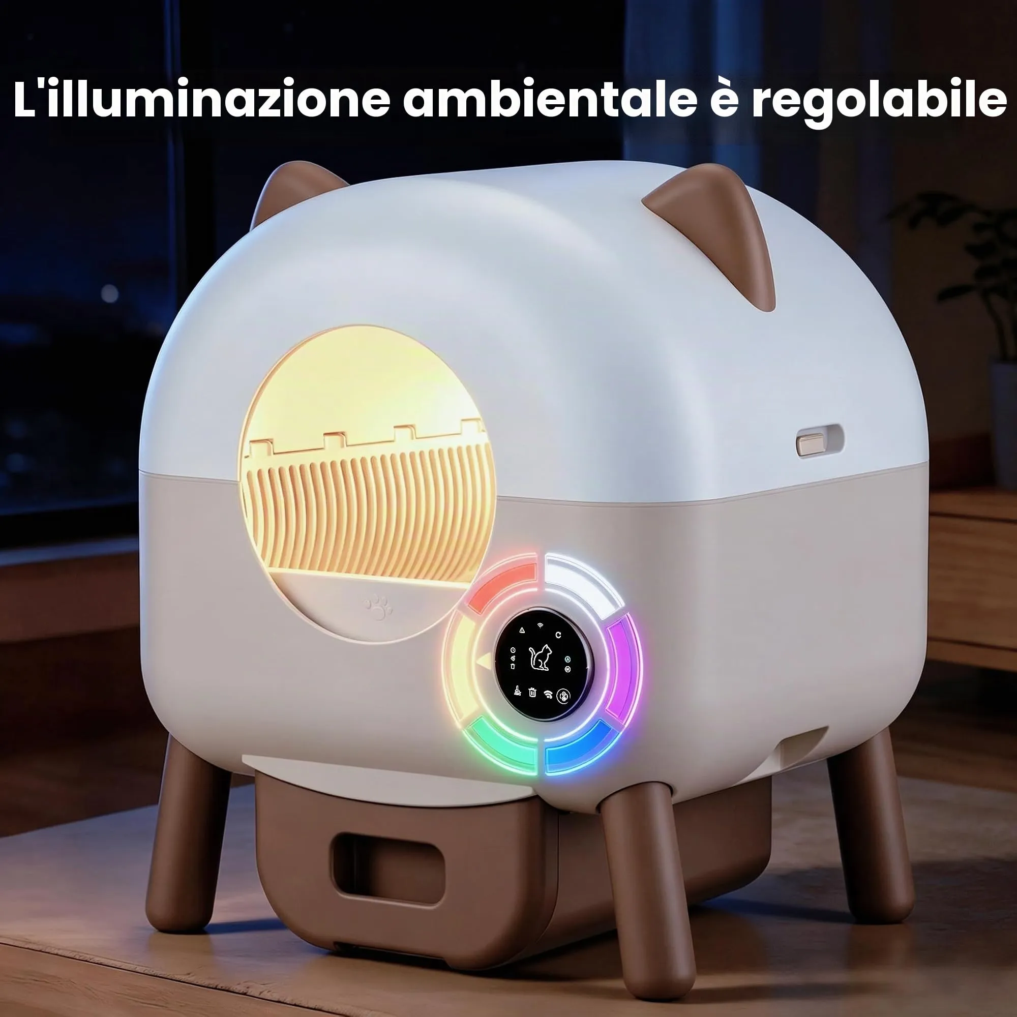 SEERFashion Lettiera Gatto Autopulente con App, Automatica, Capacità 89 L, Triplo Sensore di Sicurezza, Modello XXL - immagine 8
