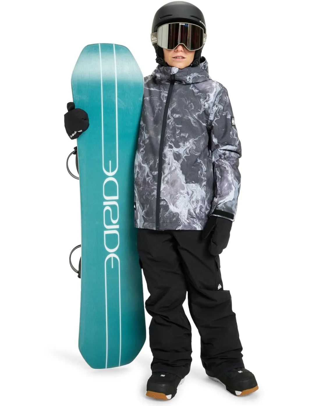 Quiksilver Mission Printed Snow Jacket - Nero 14 - immagine 4