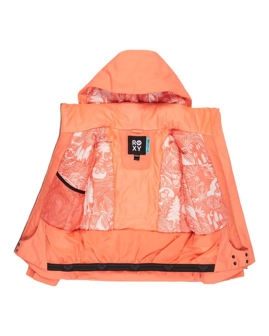 Roxy Meade Girls Snow Jacket - Orange - 16 - immagine 4
