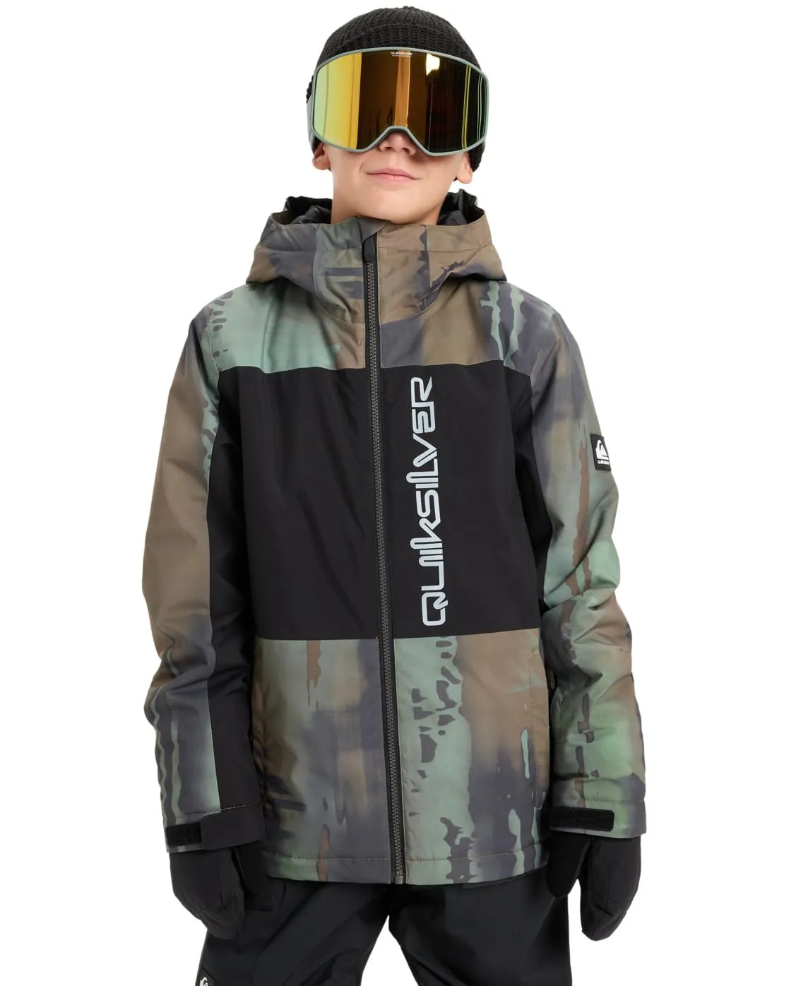 Quiksilver Side Hit Block Snow Jacket - Bloomfade Dark Ivy - 8 - immagine 3