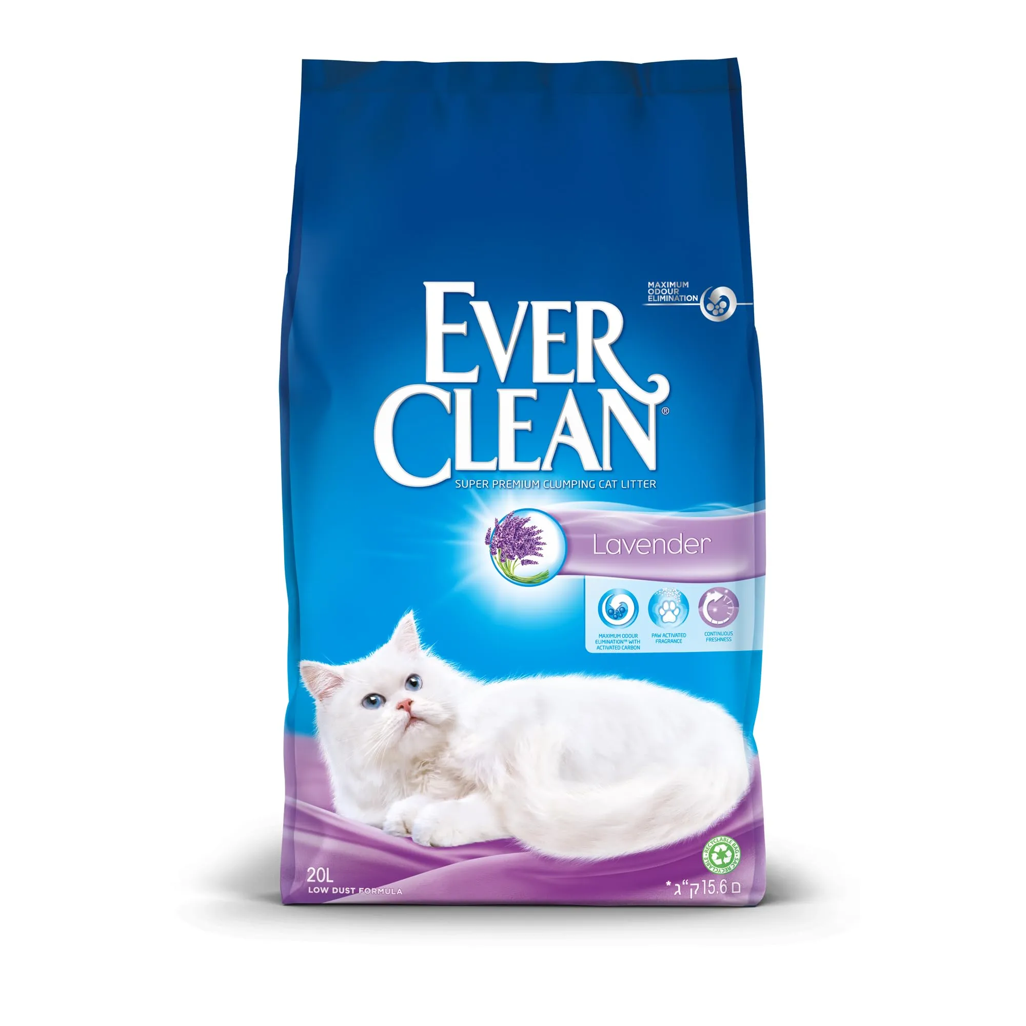 Ever Clean Extra Hygiene Profumo di Lavanda Lettiera Agglomerante per Gatti 20 L - immagine 1