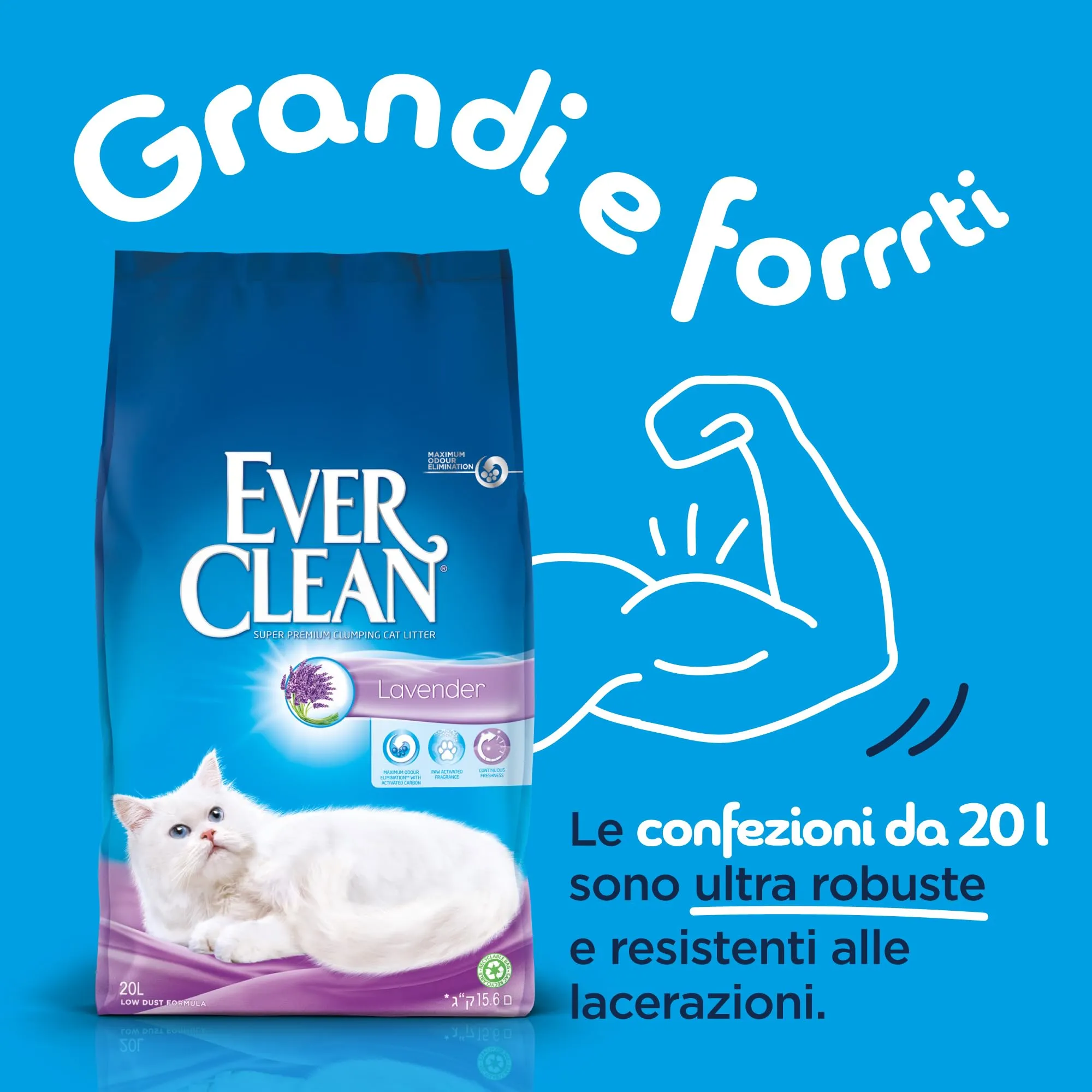 Ever Clean Extra Hygiene Profumo di Lavanda Lettiera Agglomerante per Gatti 20 L - immagine 5