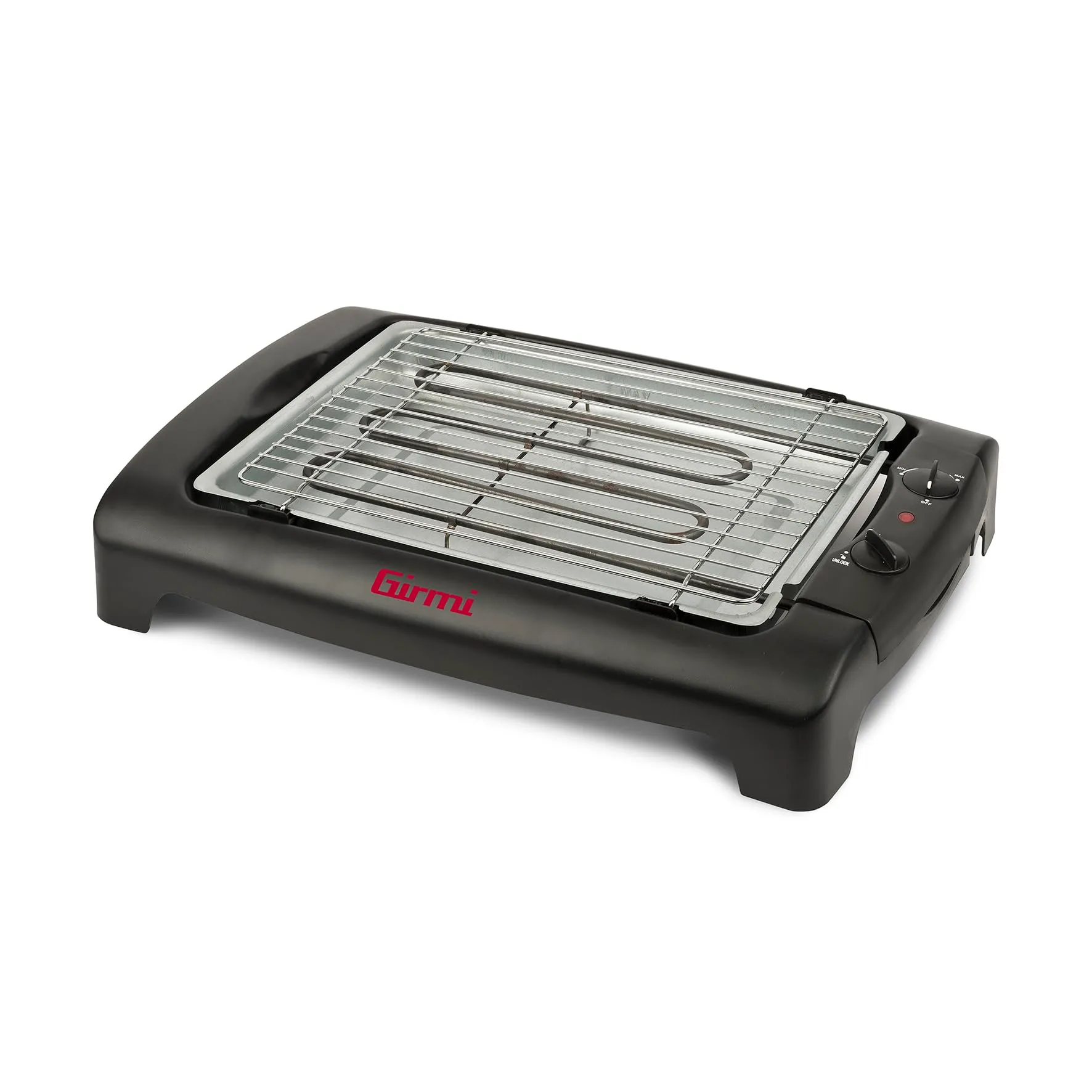 Girmi BQ12 Barbecue Elettrico 2000W, Griglia INOX 34 x 24,5 cm - immagine 1