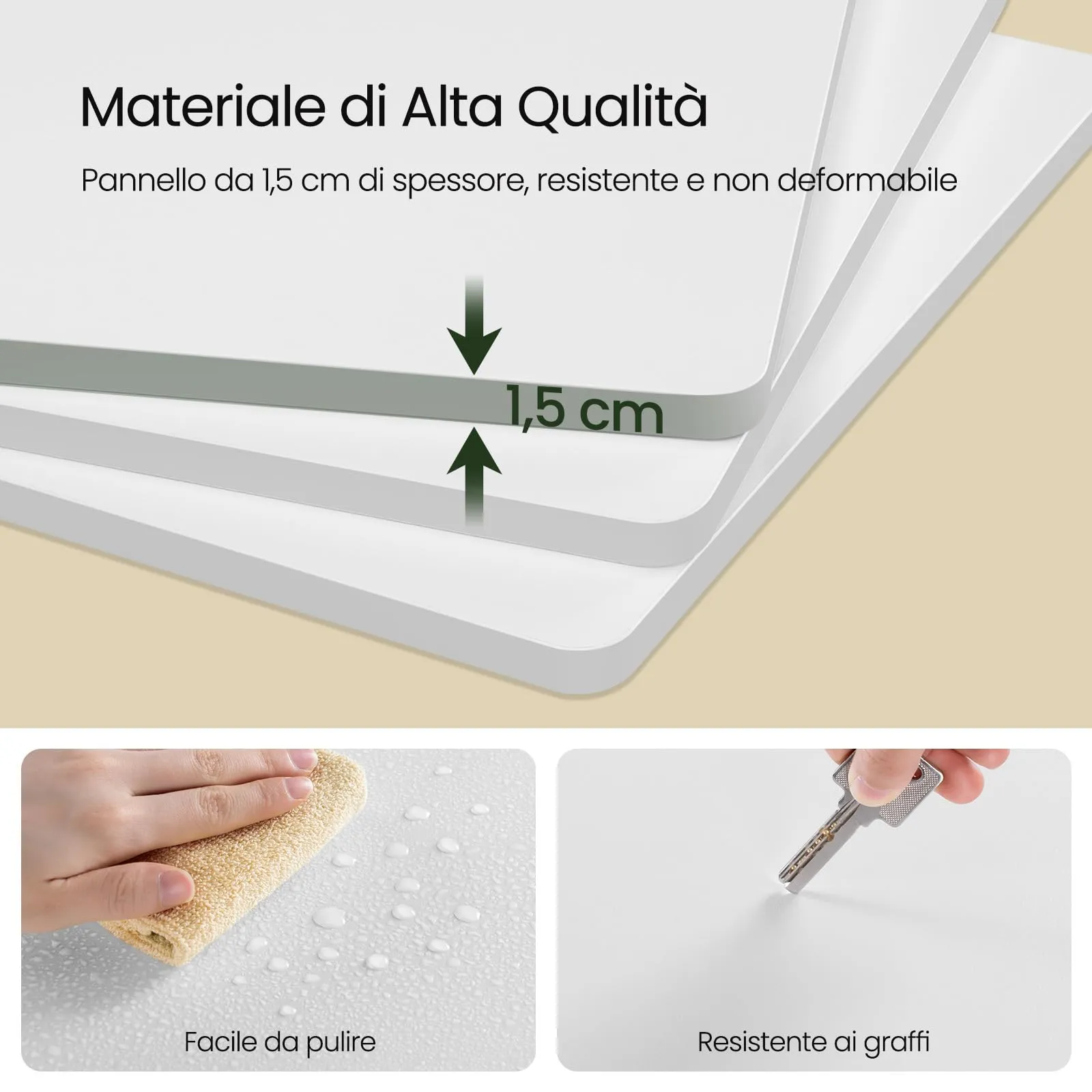 EUGAD Libreria Girevole a 3 Livelli con 12 Scomparti, 40x40x94,5 cm, Bianco - immagine 5