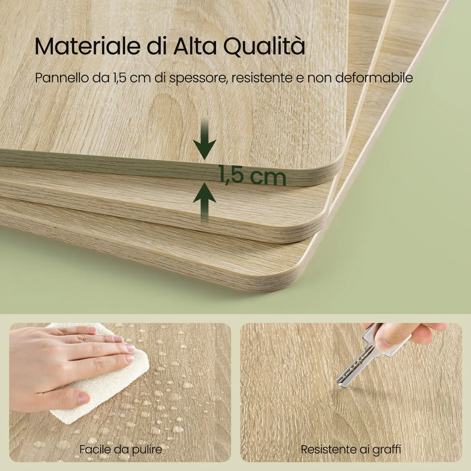 EUGAD Libreria Girevole 3 Livelli 12 Scomparti, 40x40x94,5 cm, Rovere Chiaro - immagine 5