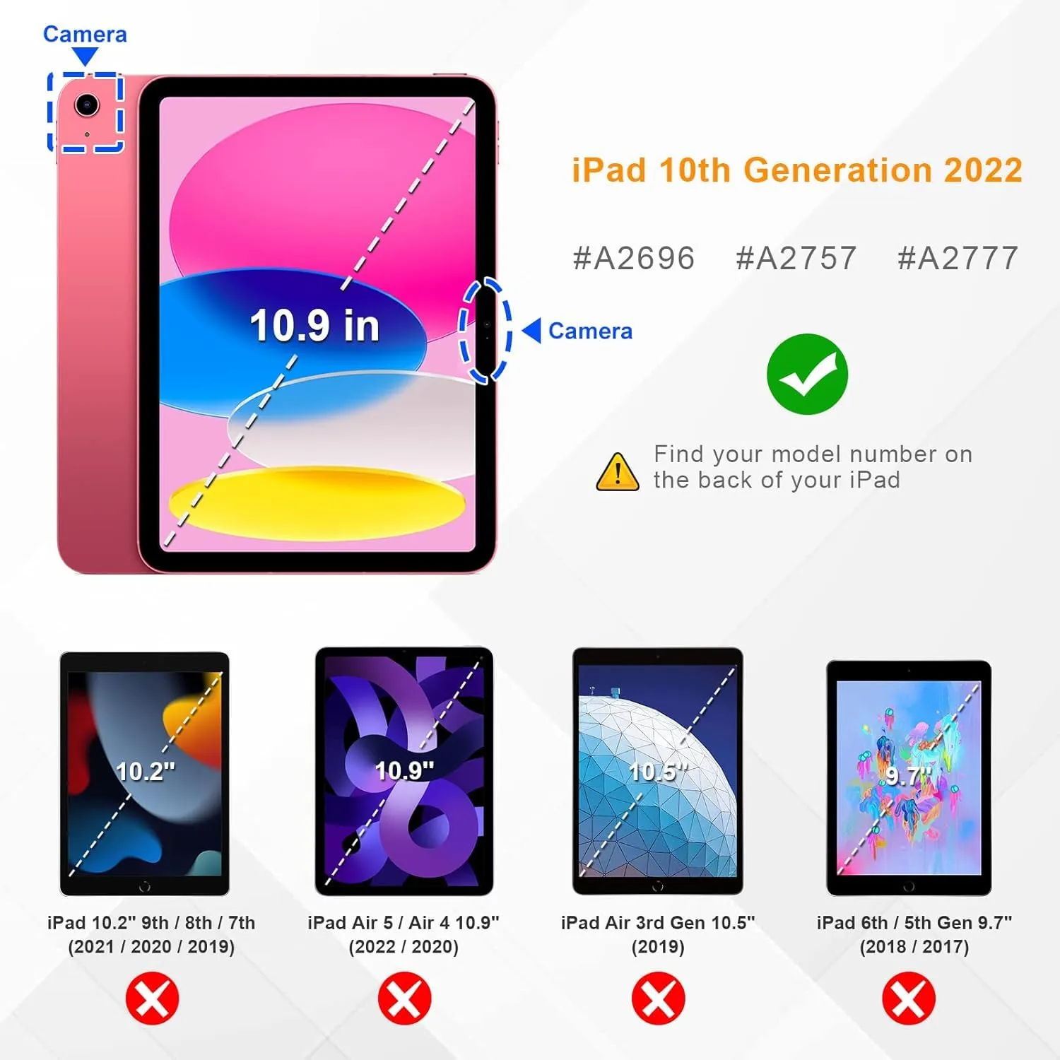 FINTIE Cover for iPad 11th Gen 11" (2025) / iPad 10th Gen 10.9" (2022) - Floral Pattern - Z-Spring Bloom - immagine 2