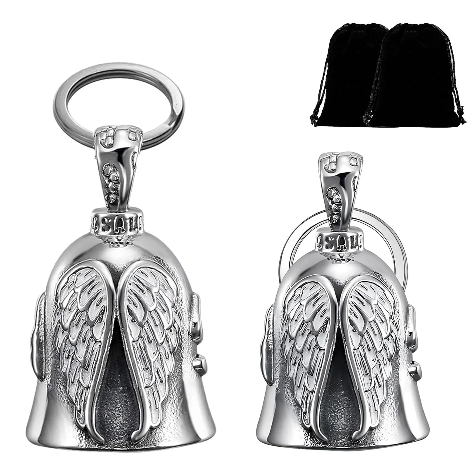HEYOMI Guardian Bell for Motorcycles and Keychains, 2 Piece Set - immagine 1