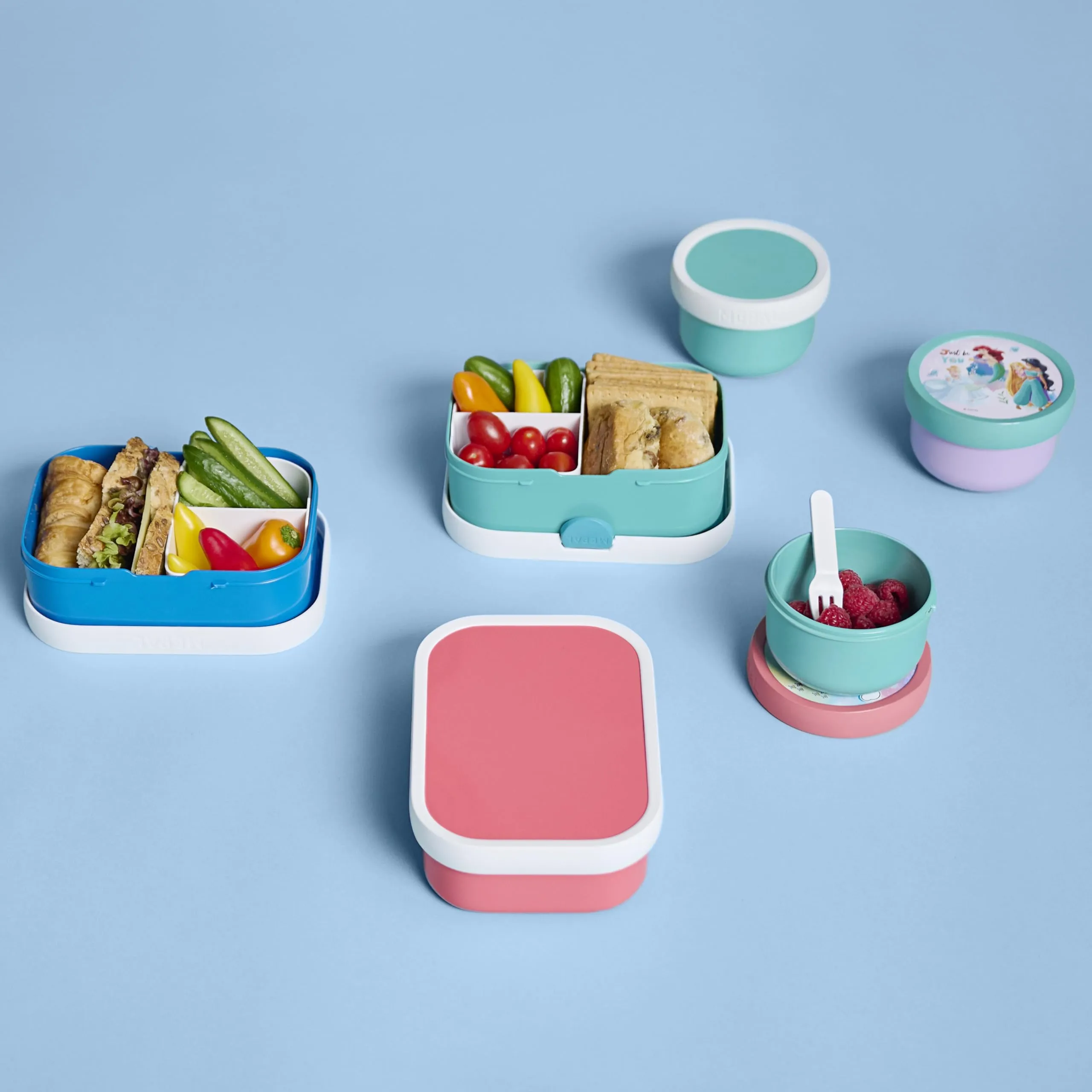 Mepal Porta Pranzo Campus Bento per Bambini con Scomparto e Forchetta, 750 ml, Cool Mint - immagine 7