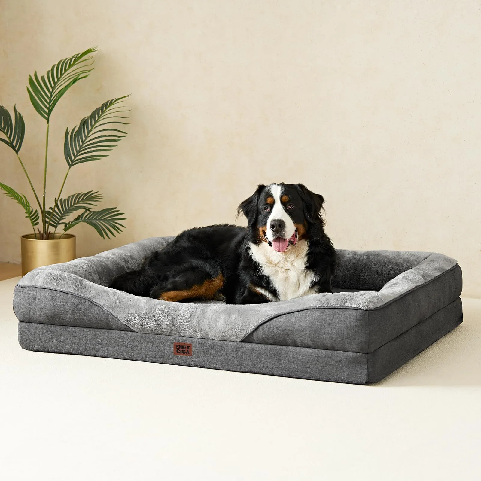 EHEYCIGA Cuccia Cane Interno, 106.5x76x18.5cm, Grigio Scuro - immagine 9