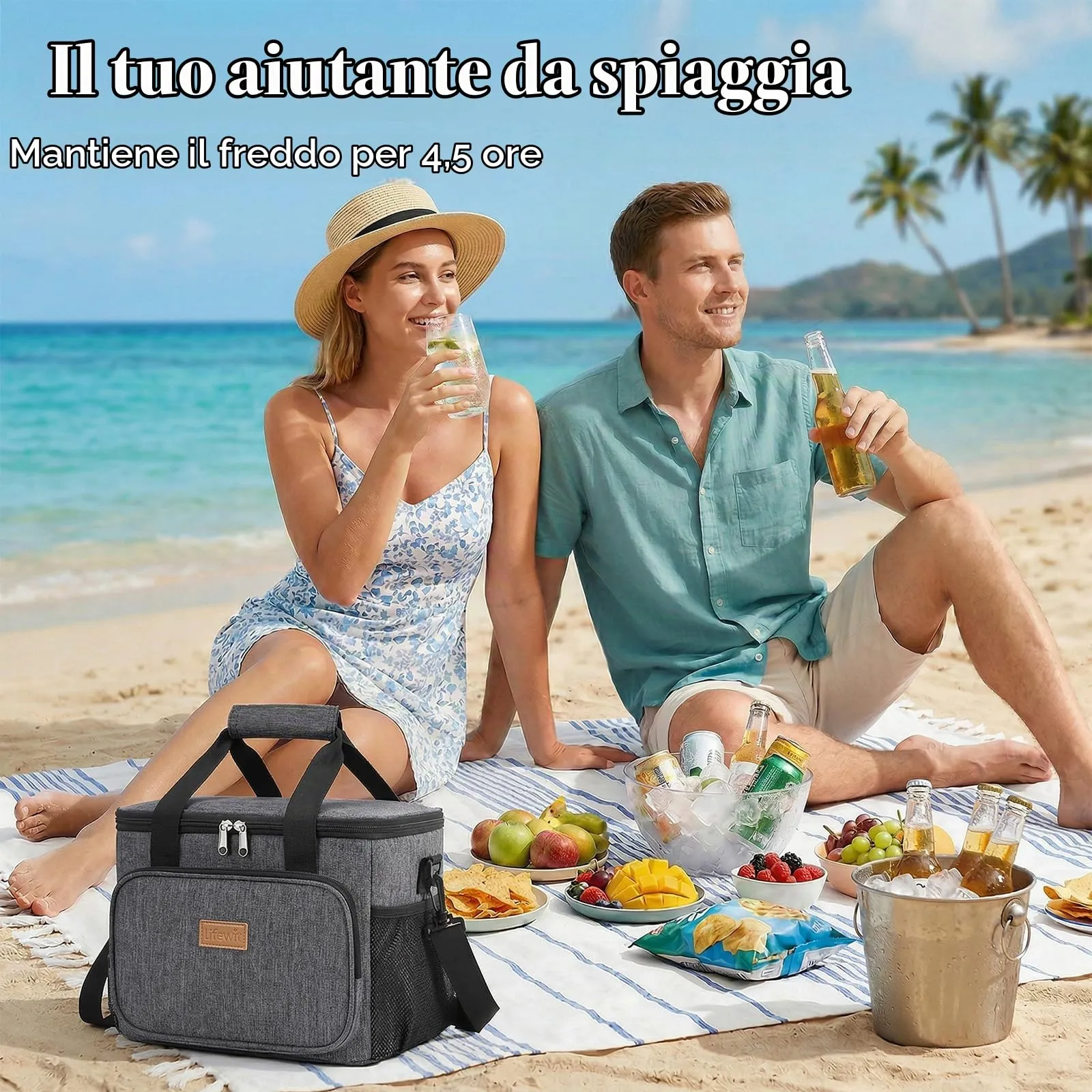 Lifewit Borsa Termica Porta Pranzo 15L - immagine 2