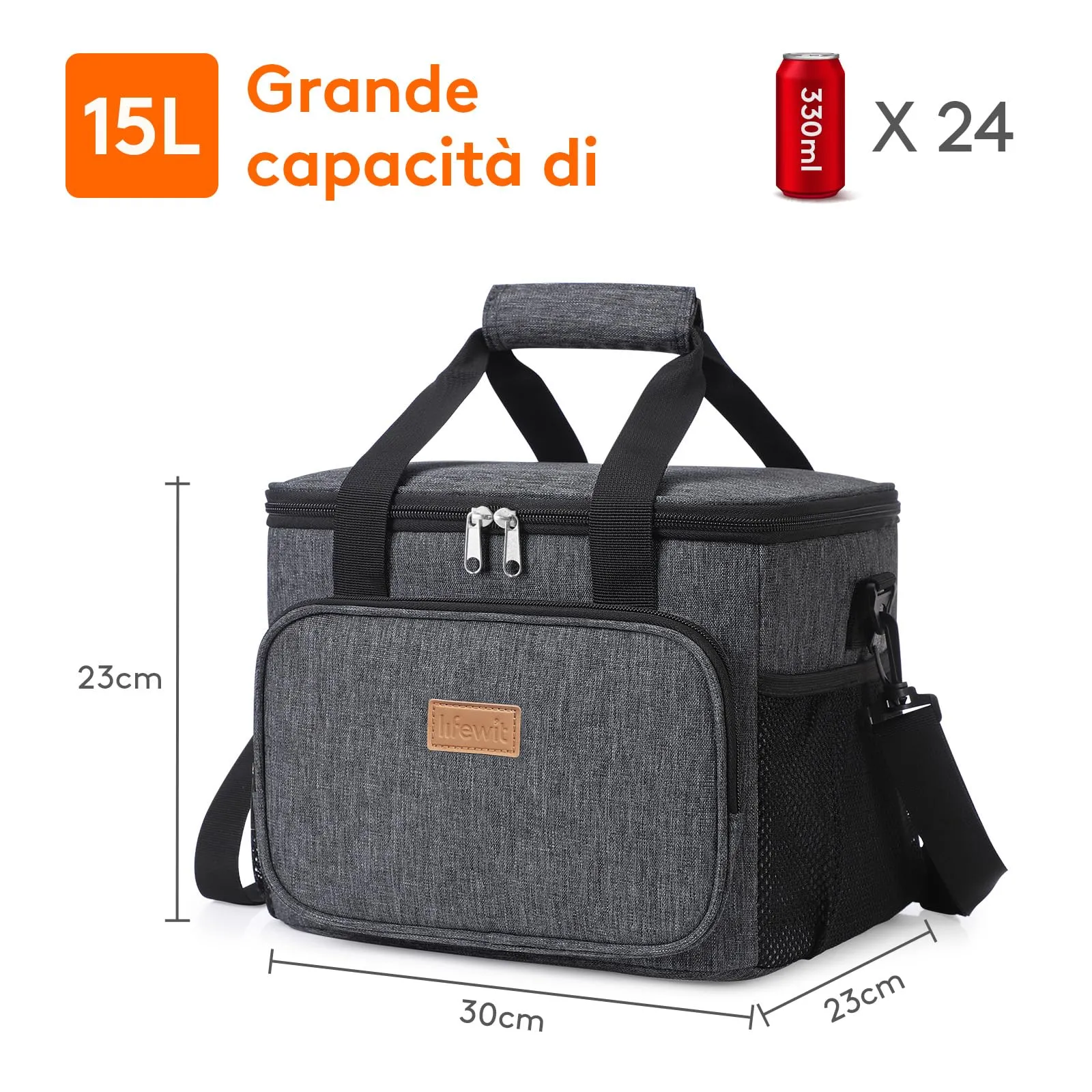 Lifewit Borsa Termica Porta Pranzo 15L - immagine 4