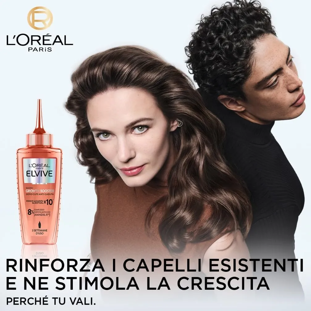 L'Oréal Paris Elvive Growth Booster Siero Cute Anti-Caduta con Aminexil-R, 102 ml - immagine 2