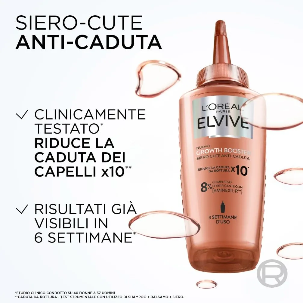 L'Oréal Paris Elvive Growth Booster Siero Cute Anti-Caduta con Aminexil-R, 102 ml - immagine 3