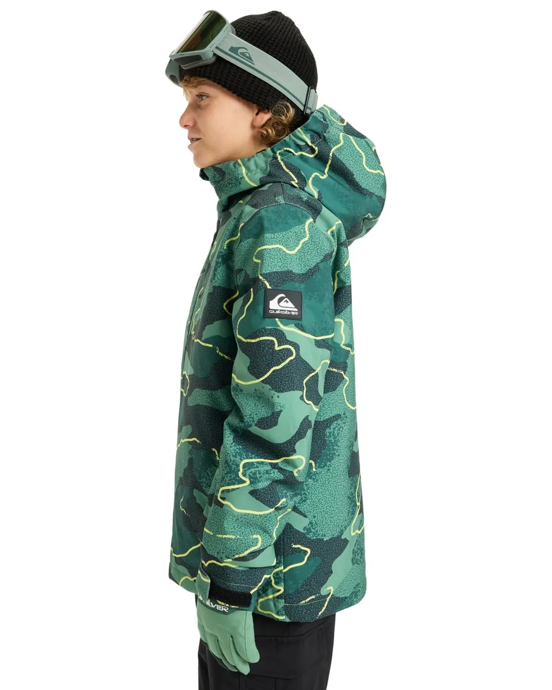 Quiksilver Mission Printed Snow Jacket - Verde - 16 - immagine 4