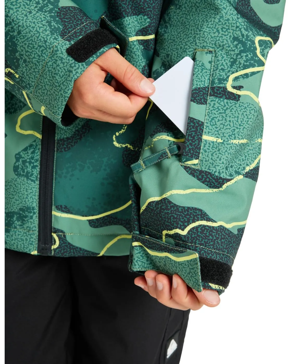 Quiksilver Mission Printed Snow Jacket - Verde - 16 - immagine 5