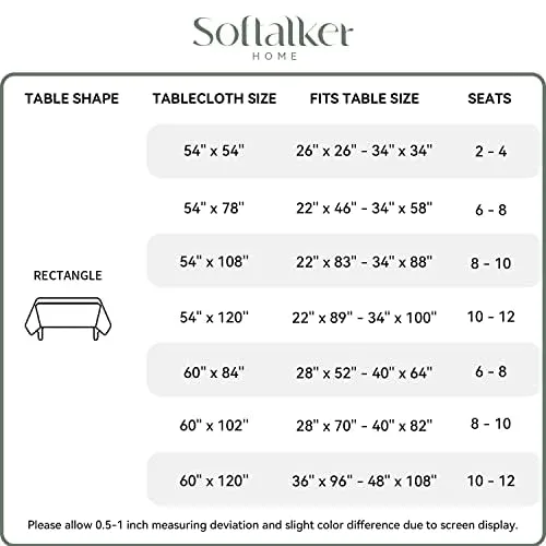 Softalker Tovaglie Rettangolari a Quadretti, Impermeabili e Antimacchia, 152,4 x 213,4 cm, Blu Navy e Bianco, Set da 2 - immagine 6