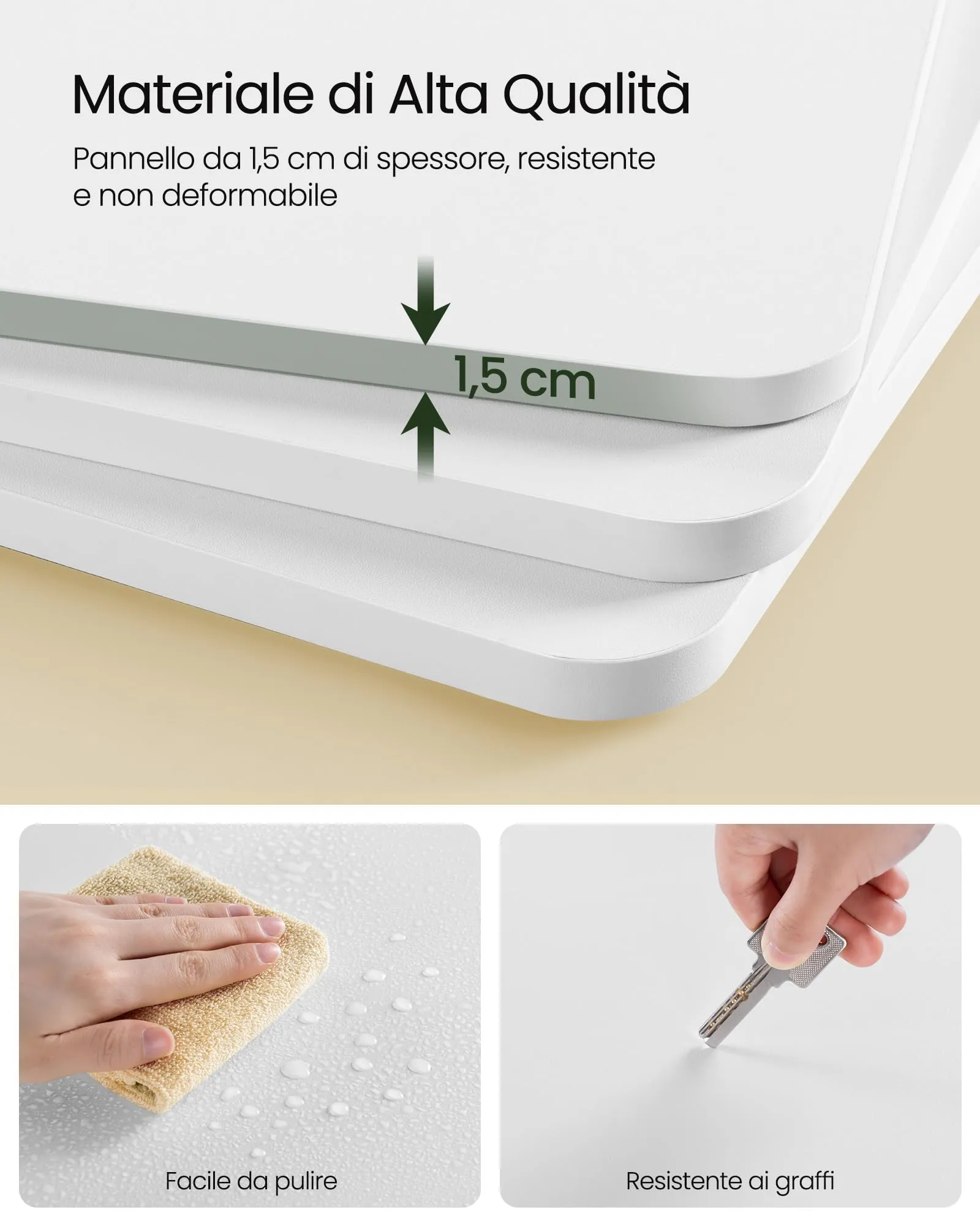 EUGAD Libreria Girevole a 5 Livelli, Scaffale d'Angolo a Pavimento, Bianco - immagine 6