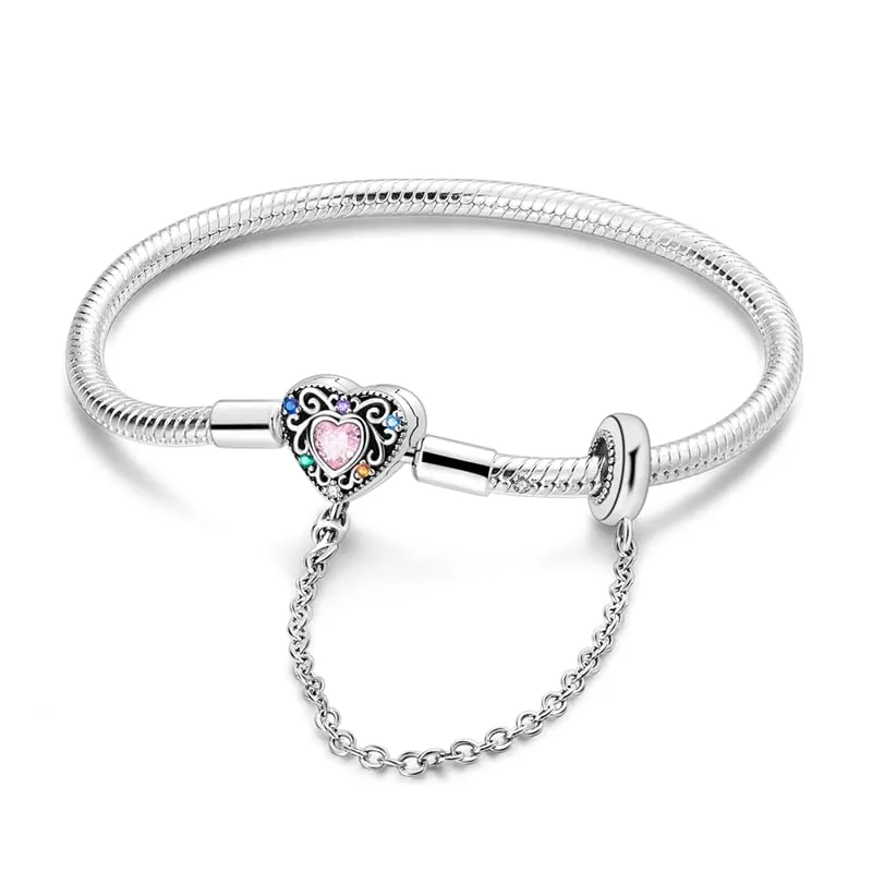 KUNSIR Bracciale Snake in Argento Sterling 925 per Ciondoli Compatibile con Pandora, 18cm - immagine 1