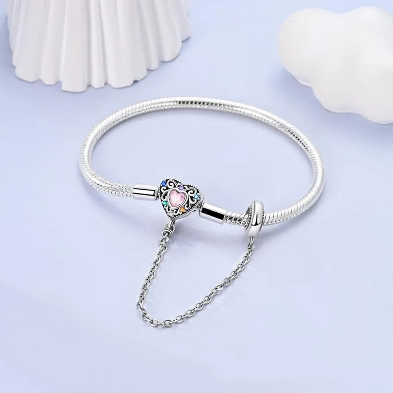 KUNSIR Bracciale Snake in Argento Sterling 925 per Ciondoli Compatibile con Pandora, 18cm - immagine 2