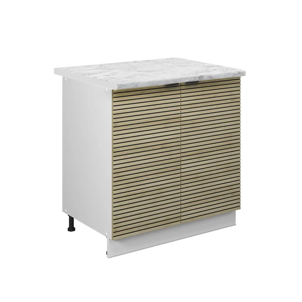 Vicco Mobiletto base cucina Fame-Line, Quercia/Bianco, 80 cm - immagine 1