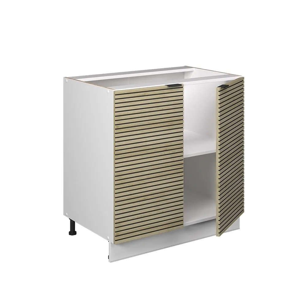 Vicco Mobiletto base cucina Fame-Line, Quercia/Bianco, 80 cm - immagine 6