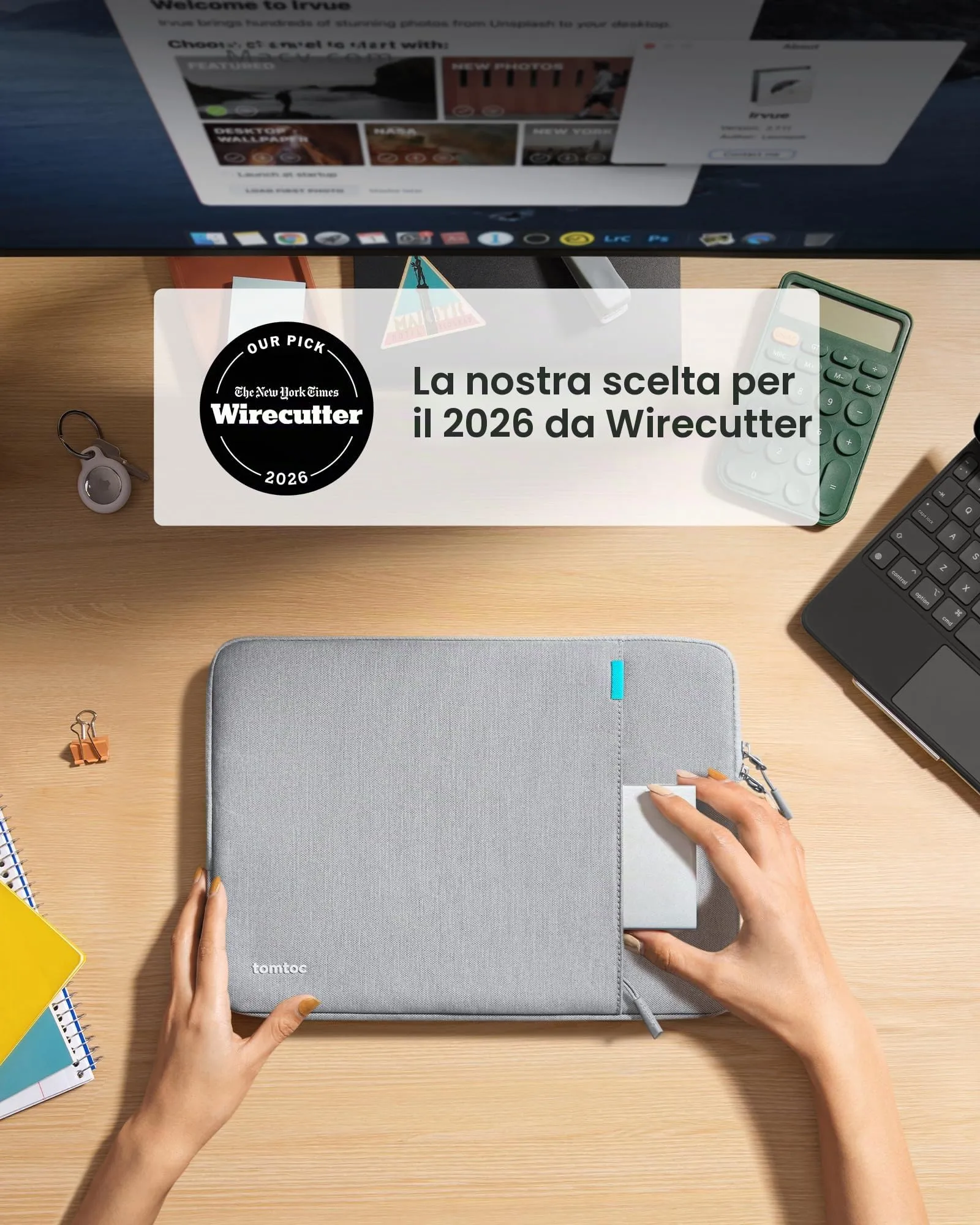 tomtoc 360° Custodia per Tablet 11 Pollici per iPad Air (M4/M3/M2), iPad Pro (M5/M4), iPad (A16)/10, iPad Air 5, con Scomparto Accessori, Compatibile Smart/Magic Keyboard - immagine 2