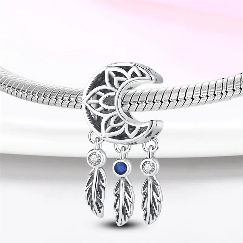 KUNSIR Ciondolo in Argento Sterling 925 con Cubic Zirconia per Braccialetti e Collane Europei - immagine 2
