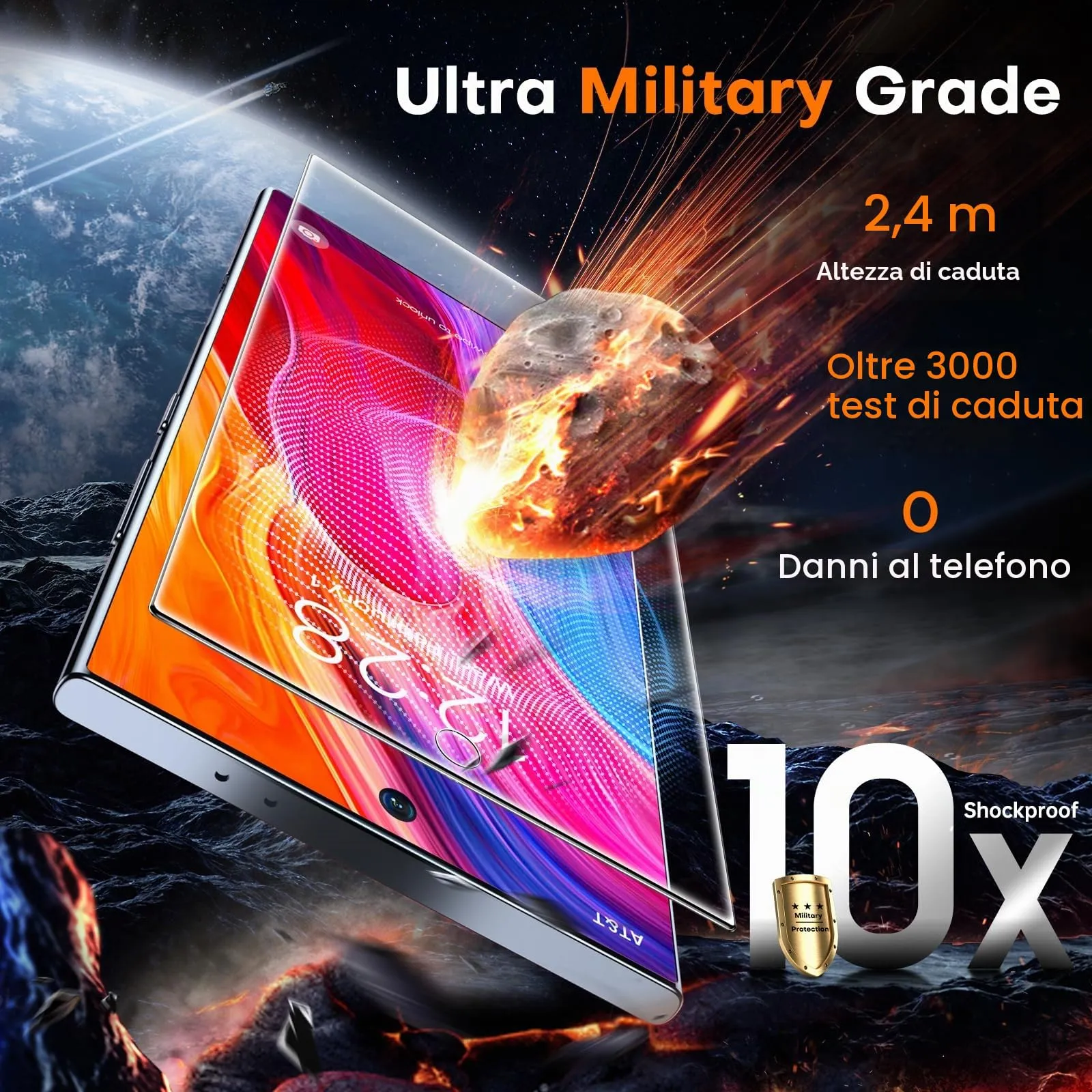 TOCOL Pellicola Protettiva in Vetro Temperato 9H per Samsung Galaxy S24 Ultra, Trasparente, 2 Pezzi - immagine 2