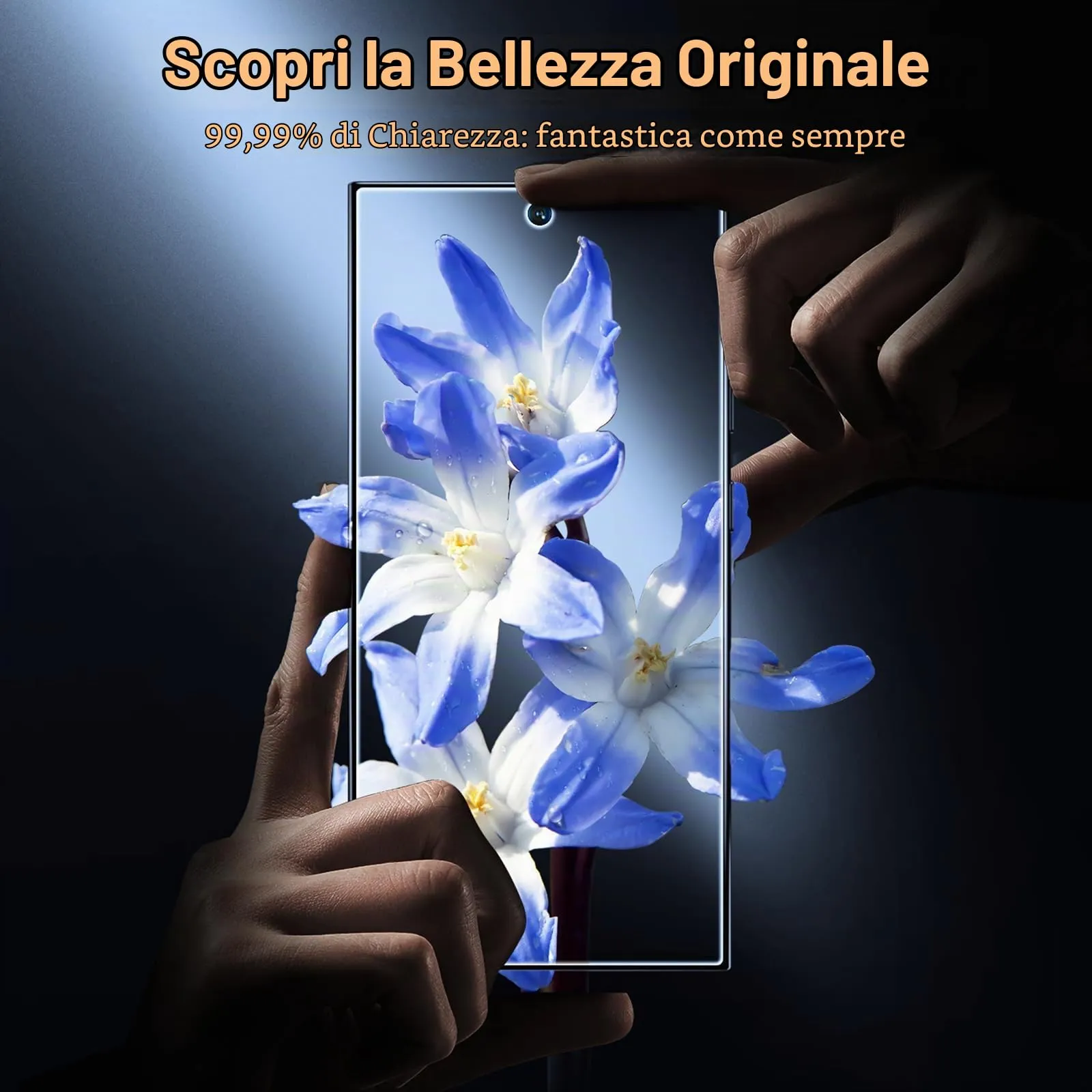 TOCOL Pellicola Protettiva in Vetro Temperato 9H per Samsung Galaxy S24 Ultra, Trasparente, 2 Pezzi - immagine 5