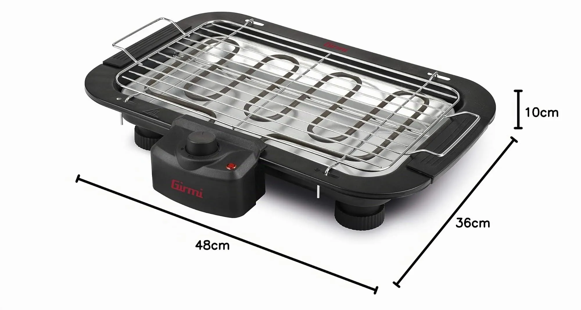 Girmi BQ11 Barbecue, 2000 W, Griglie Inox, Nero - immagine 6