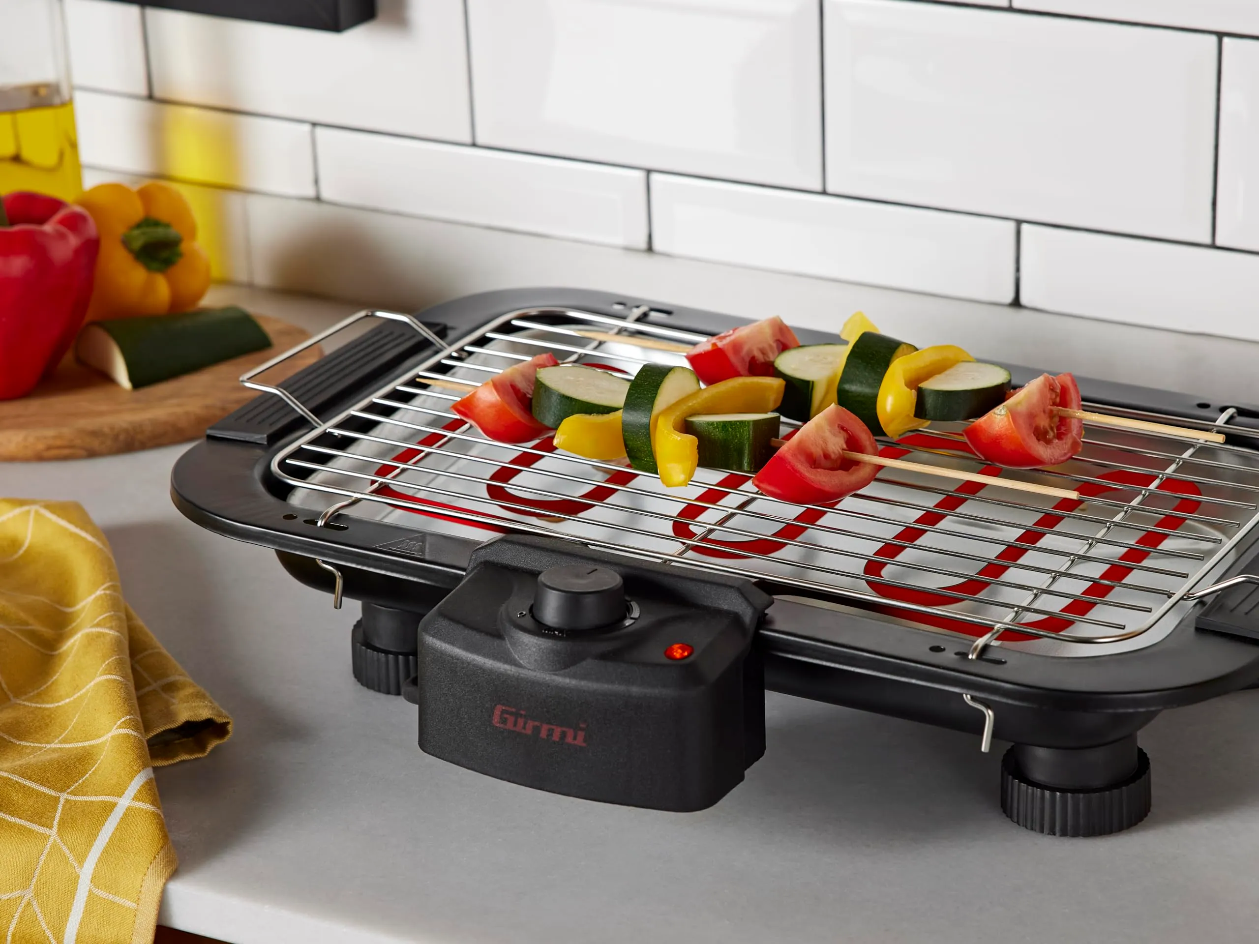Girmi BQ11 Barbecue, 2000 W, Griglie Inox, Nero - immagine 7